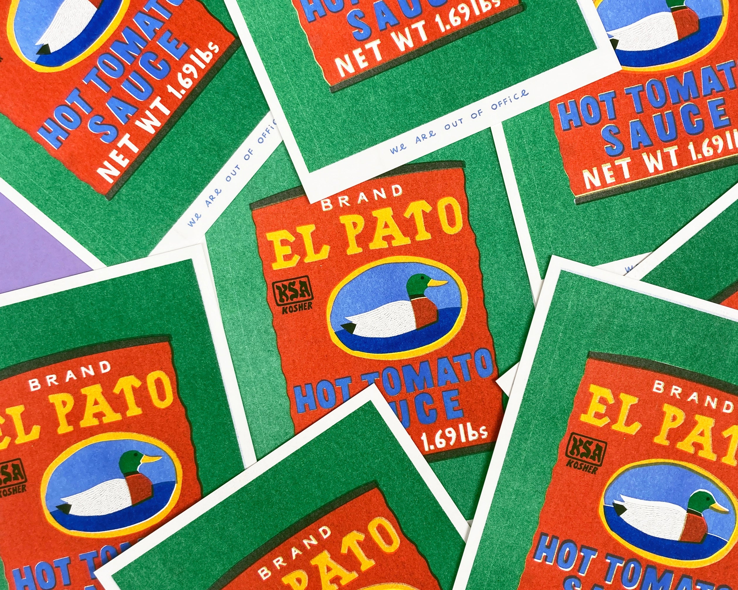 El Pato Risograph Print
