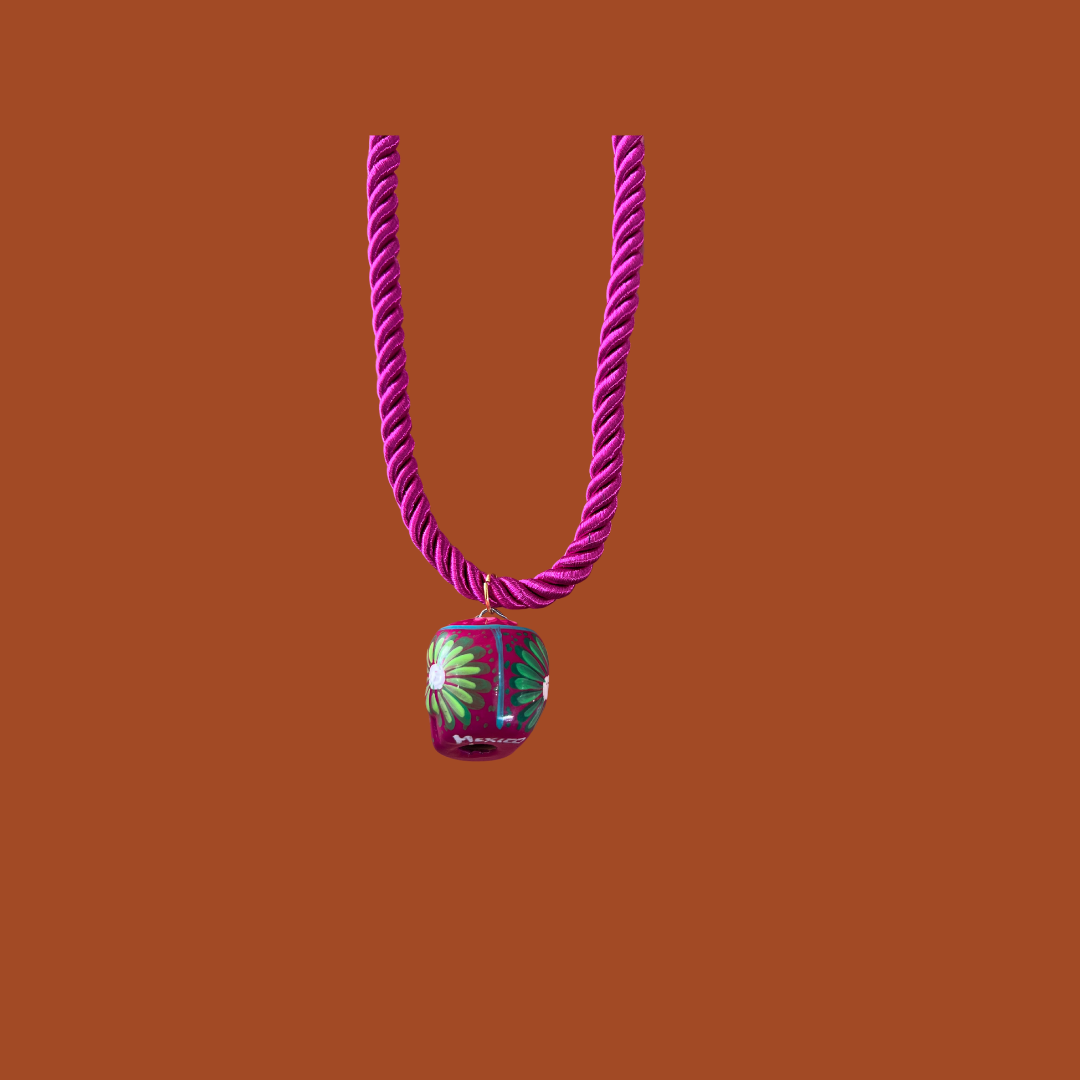 Dia de Los Muertos Skull Cord Fuchsia