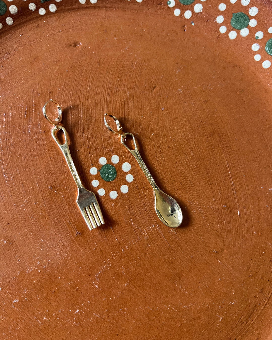 18k Gold Filled Spoon & Fork Earrings