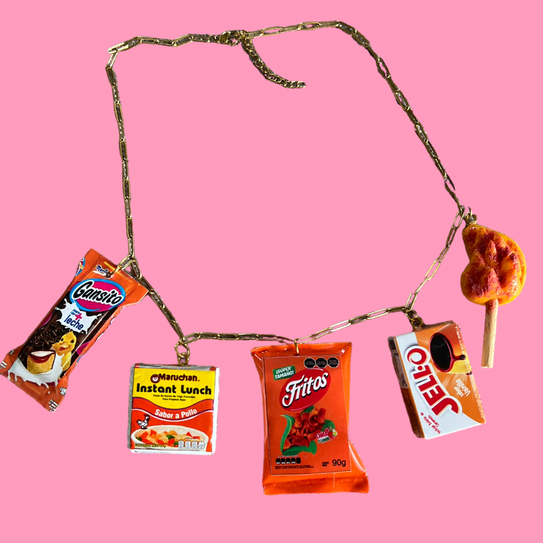 Cultura Charm Necklace- Orange Dreams