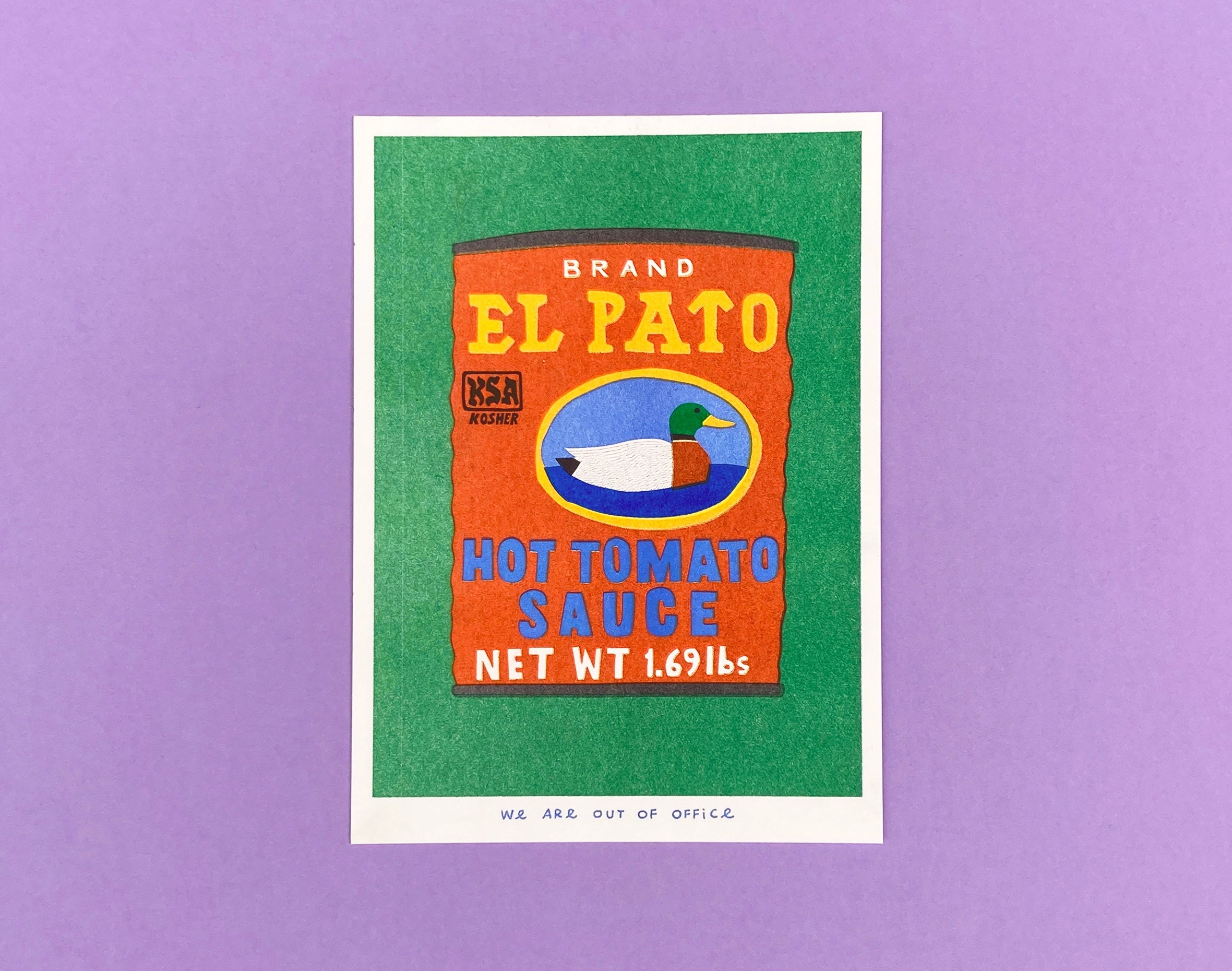 El Pato Risograph Print