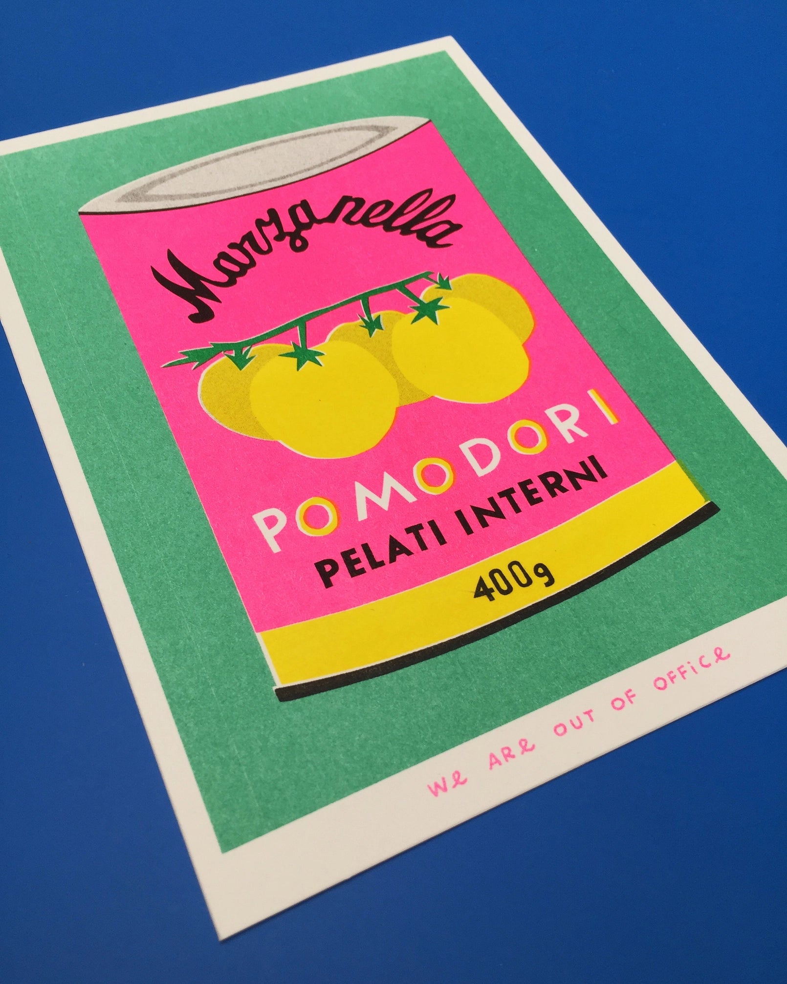 Can of Pomodori Risograph Print