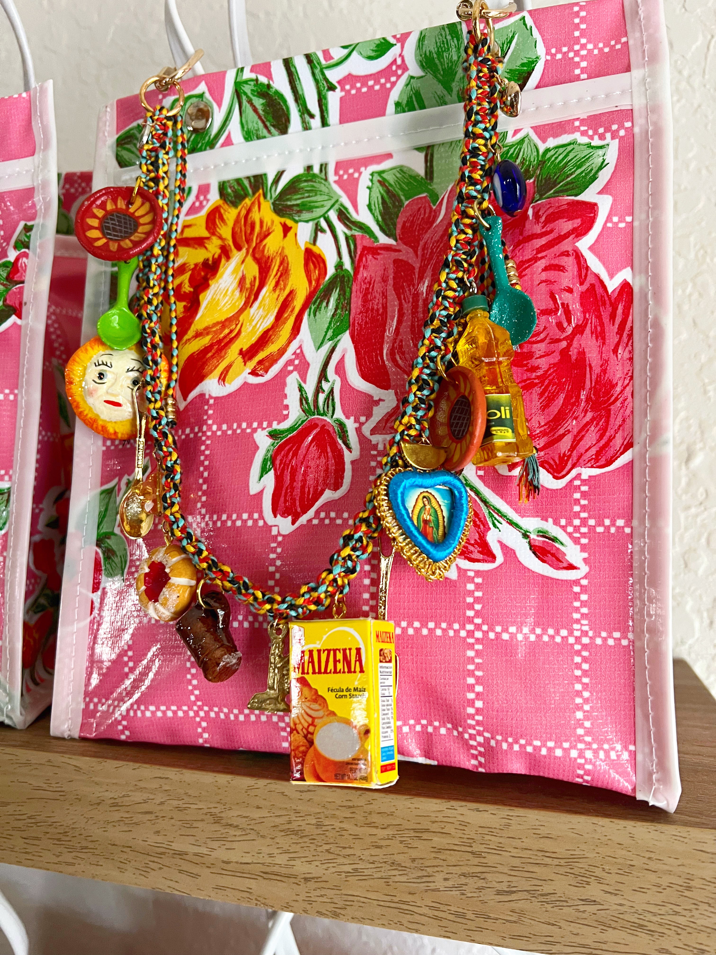 Mini Pink Oilcloth Bag