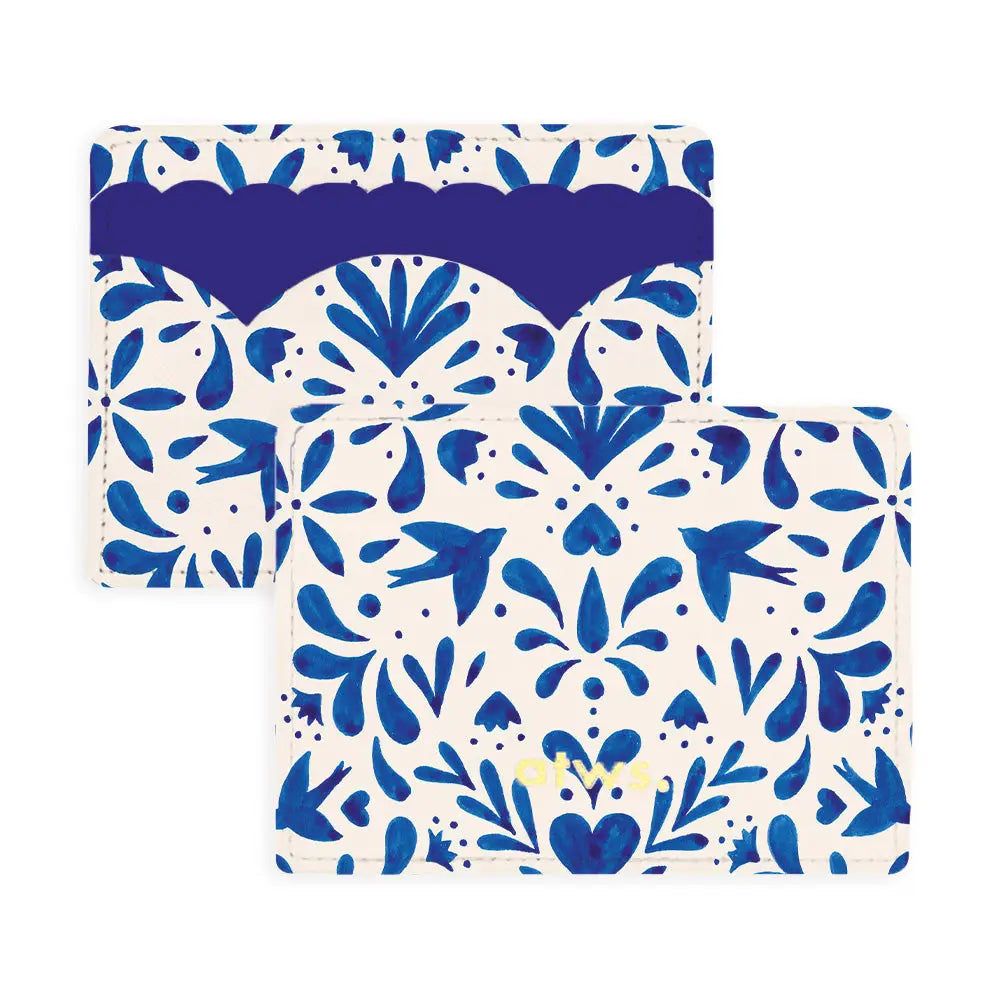 Blue Otomi Card Holder