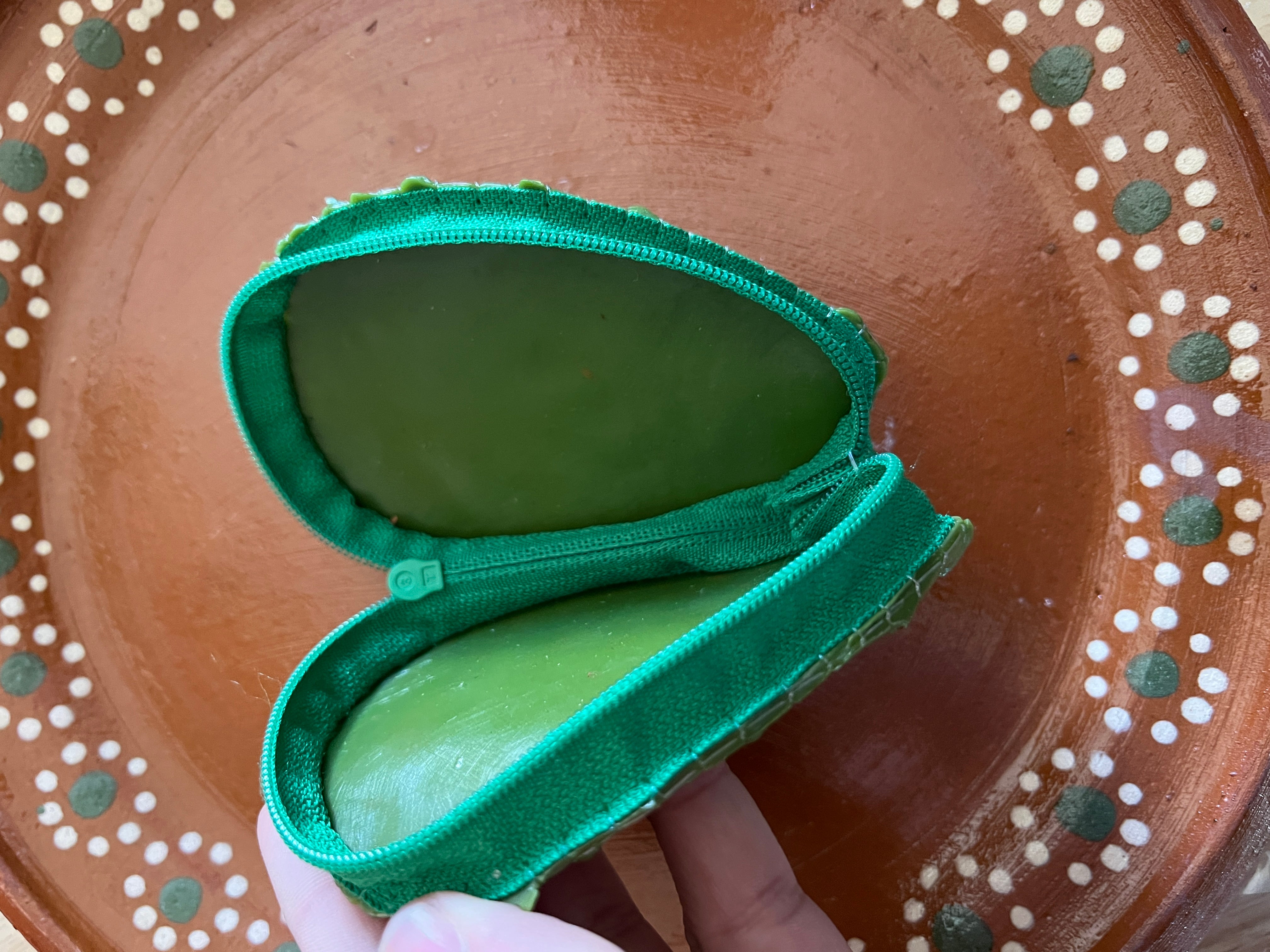 Inside of Nopal Cactus Coin Purse