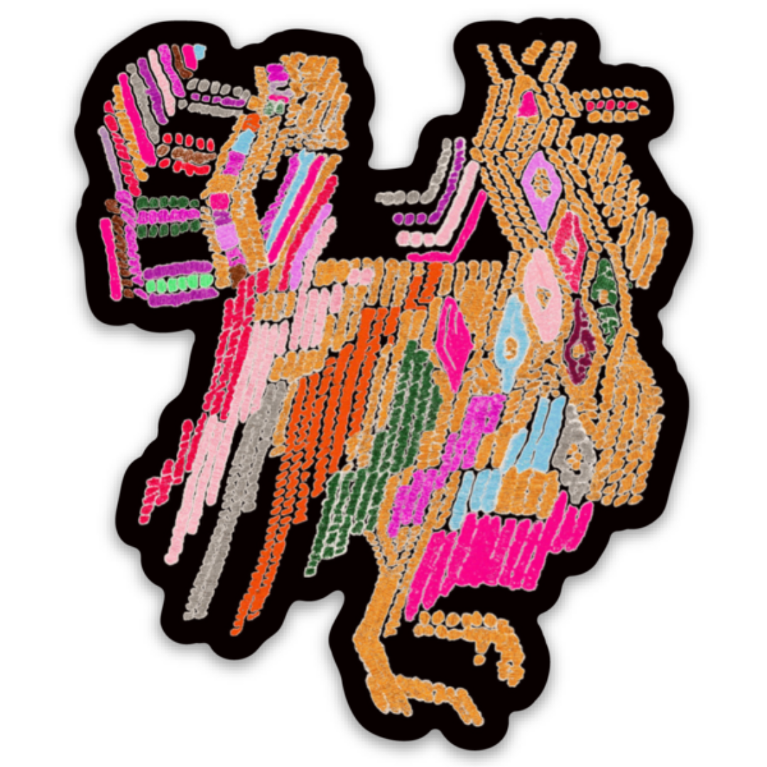 Embroidery Animalito Sticker
