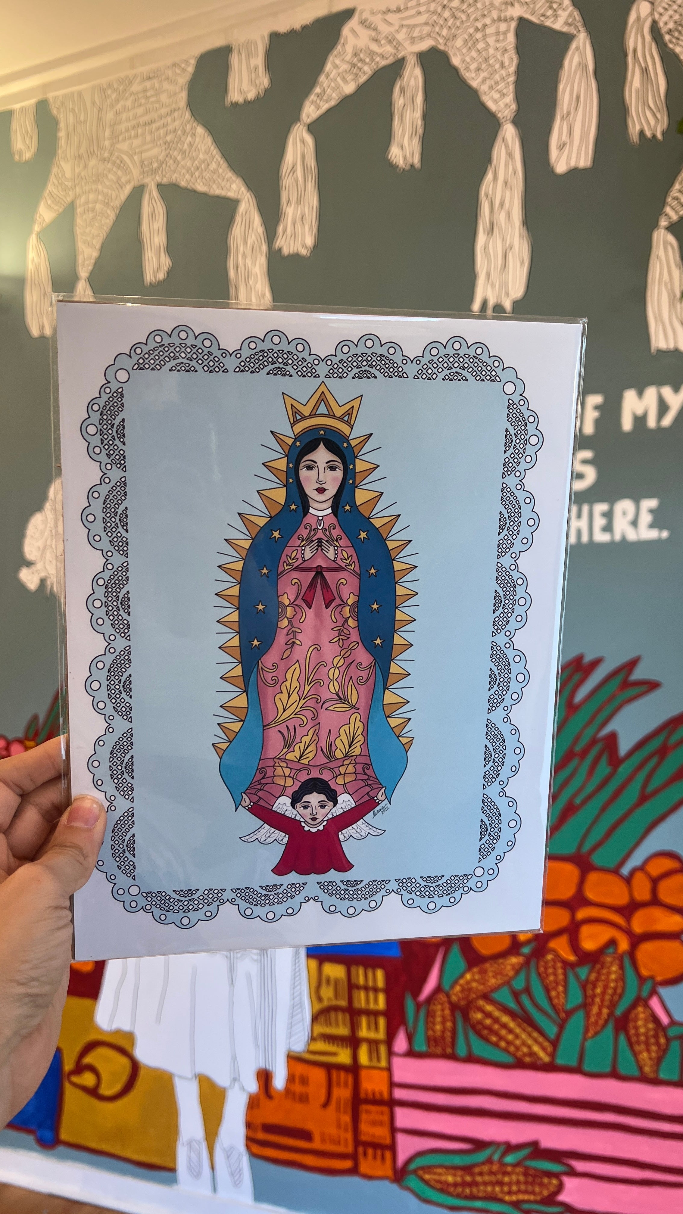 Guadalupe Papel Picado Print