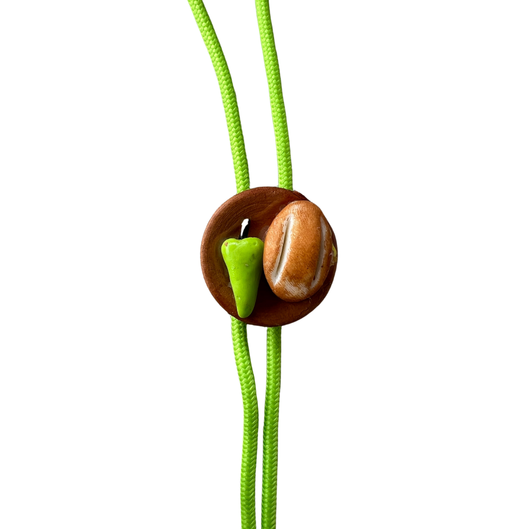 Sandwich Neon Green Bolo Tie