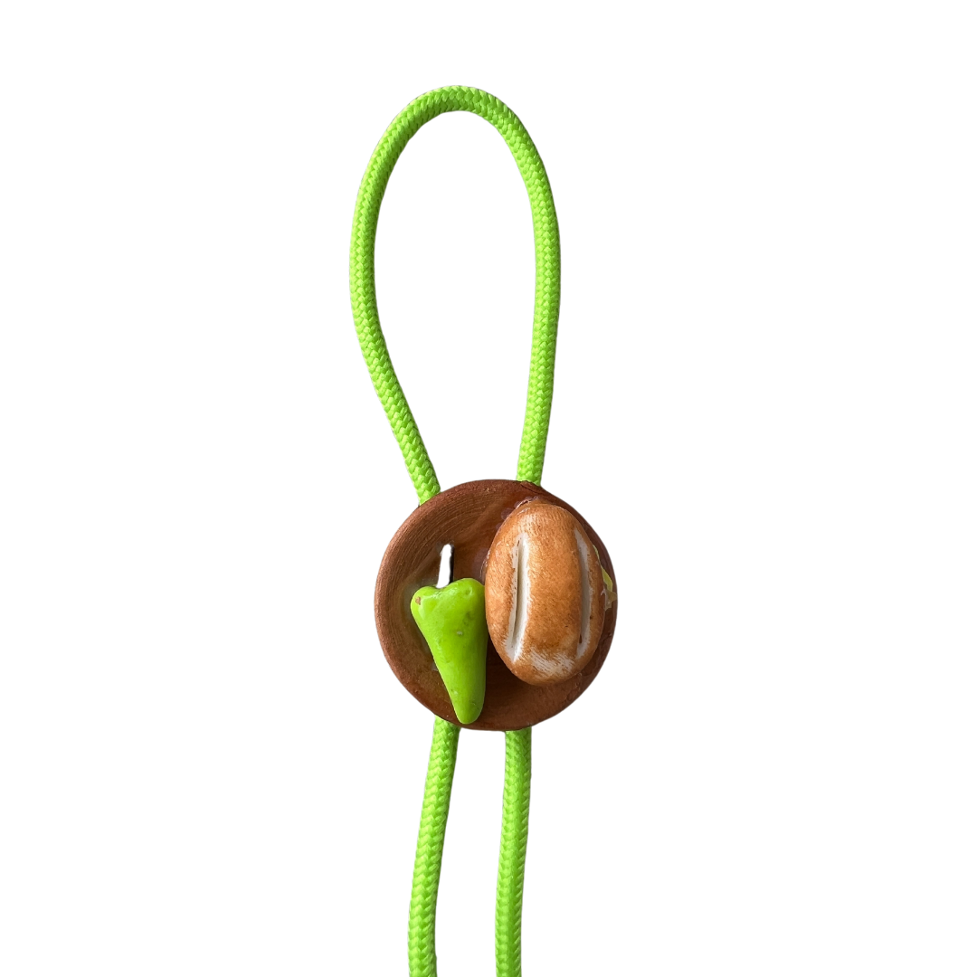 Sandwich Neon Green Bolo Tie