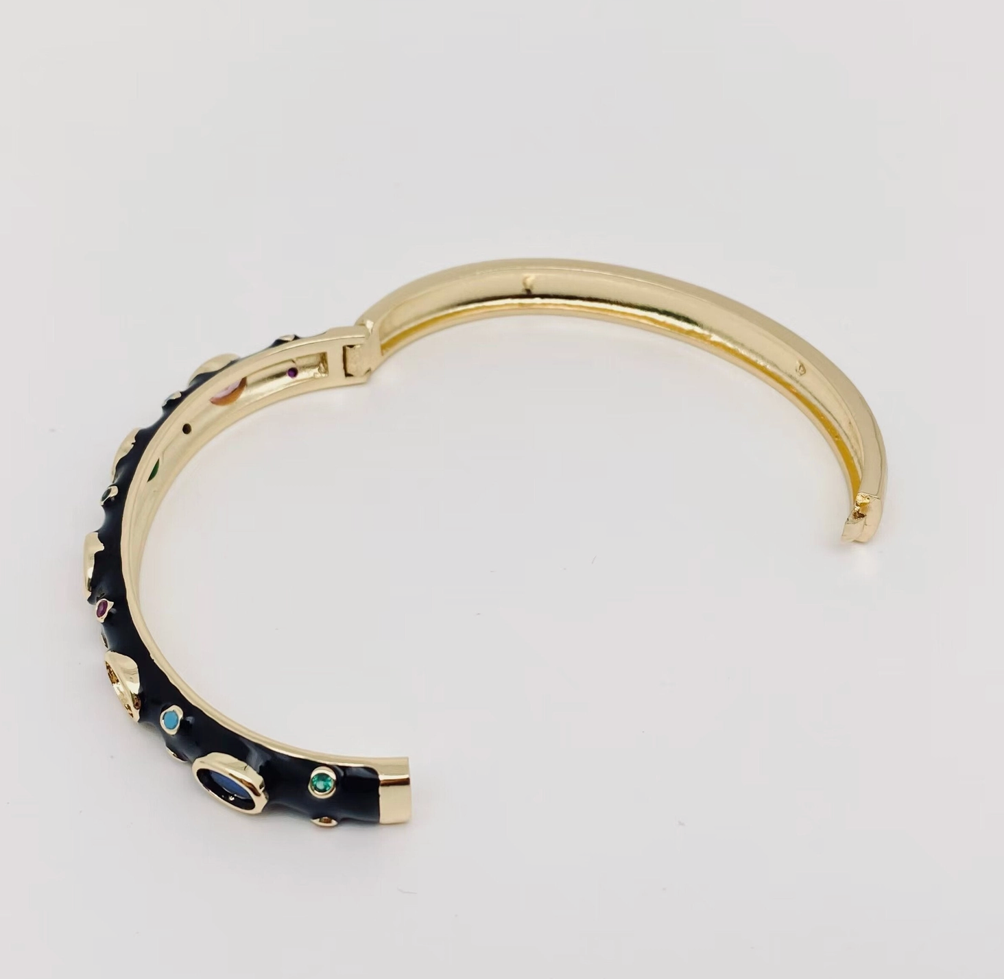 Inlaid Gold Plated Enamel Bangle