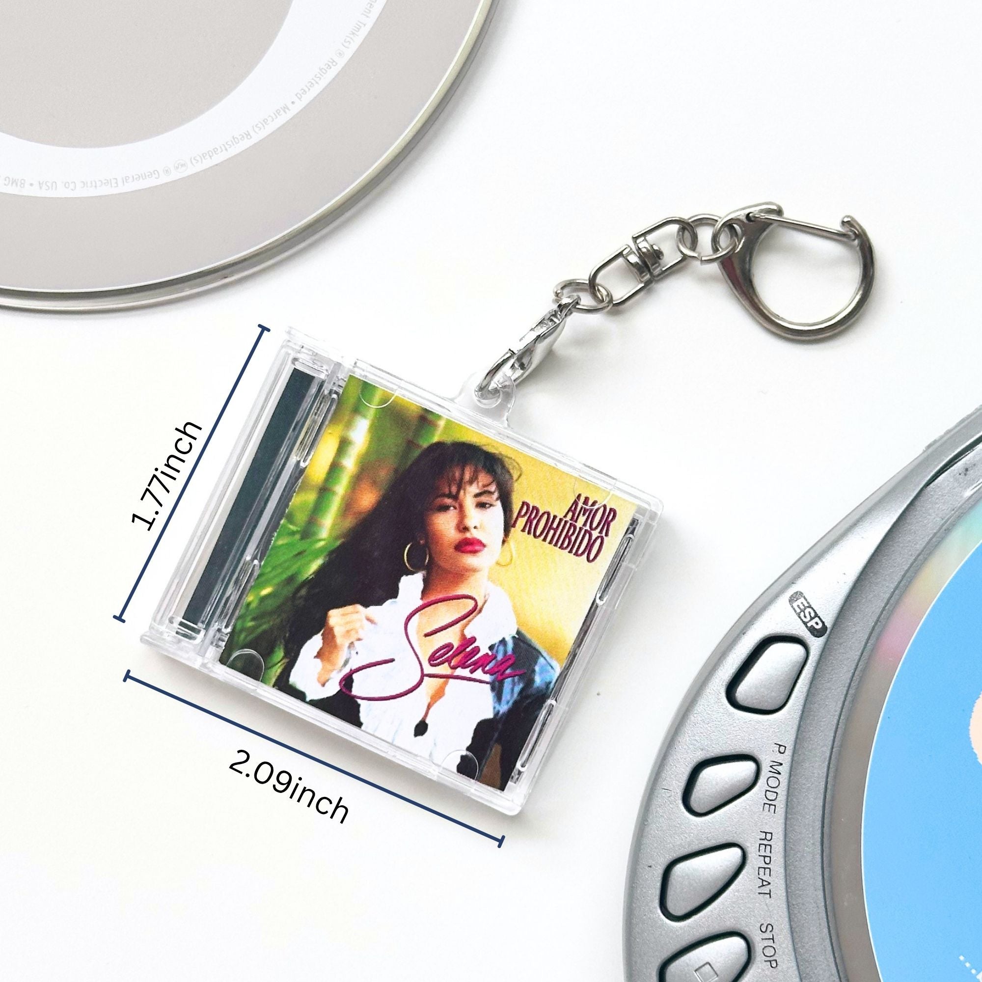 'hit Clips' Mini Selena Amor Prohibido Cd Case Keychain