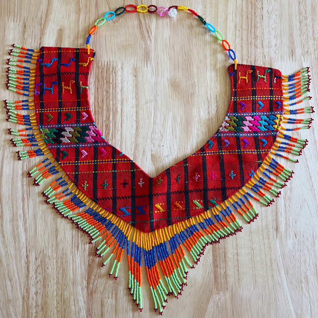 Red Icon Collar Necklace