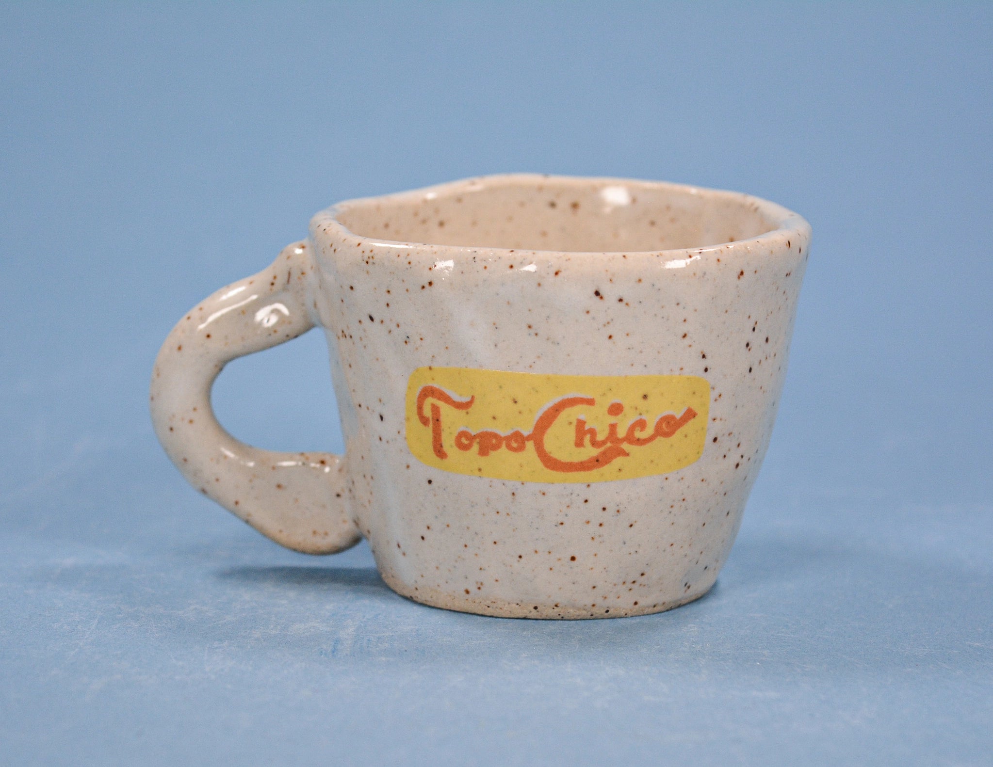 Handmade Topo Chico Ceramic Espresso Cup 2-4 oz.