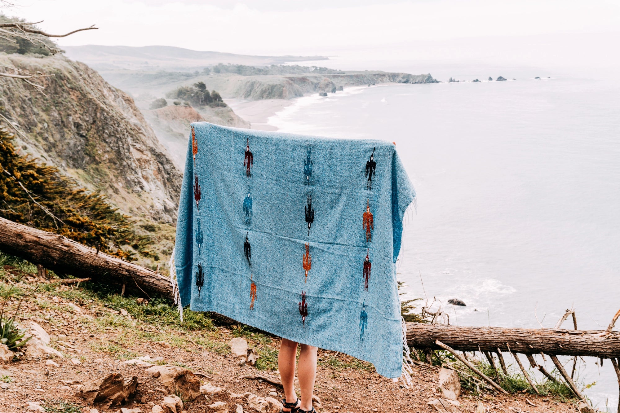 Blue Baja Thunderbird Blanket