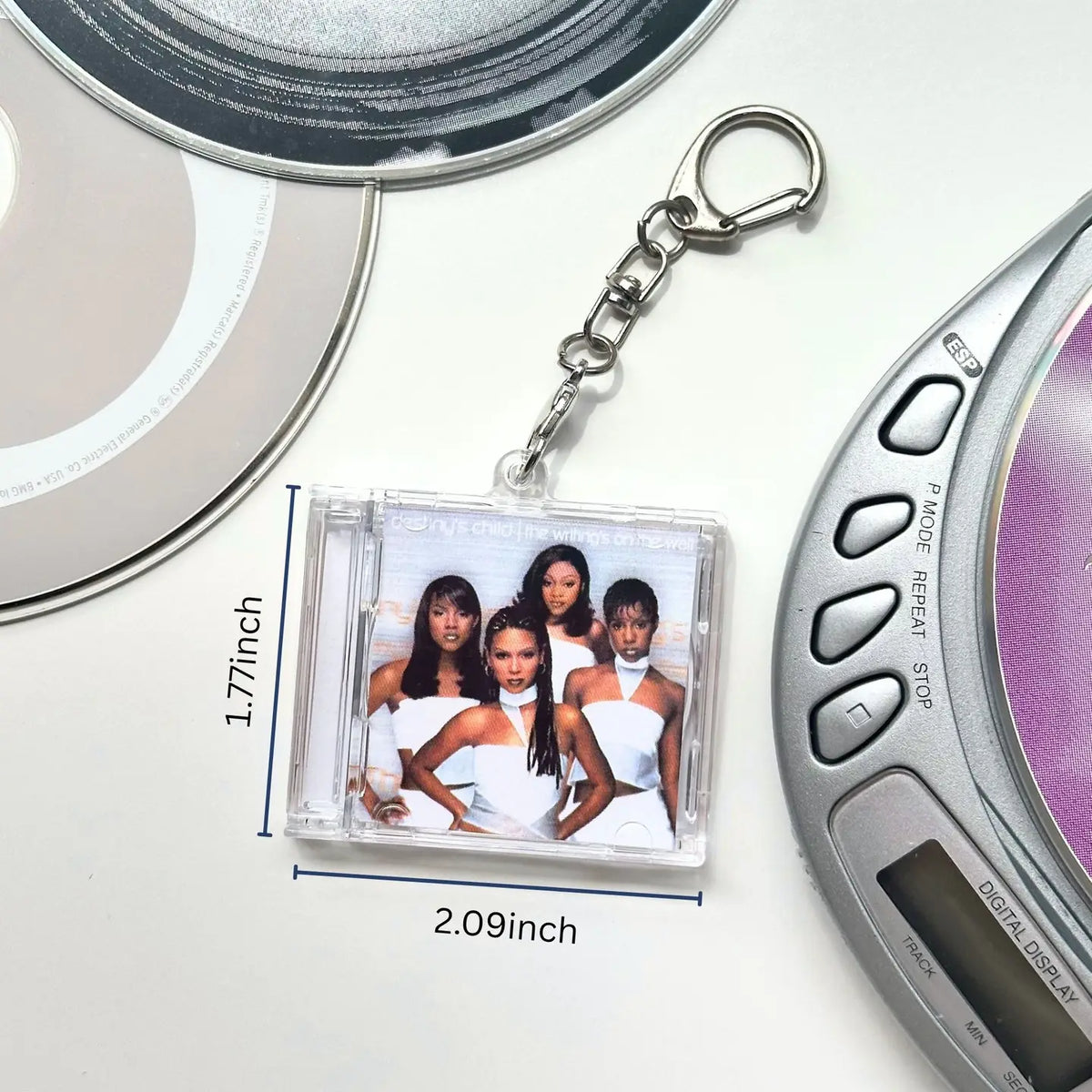 'hit Clips' Mini Destiny's Child Cd Case Keychain