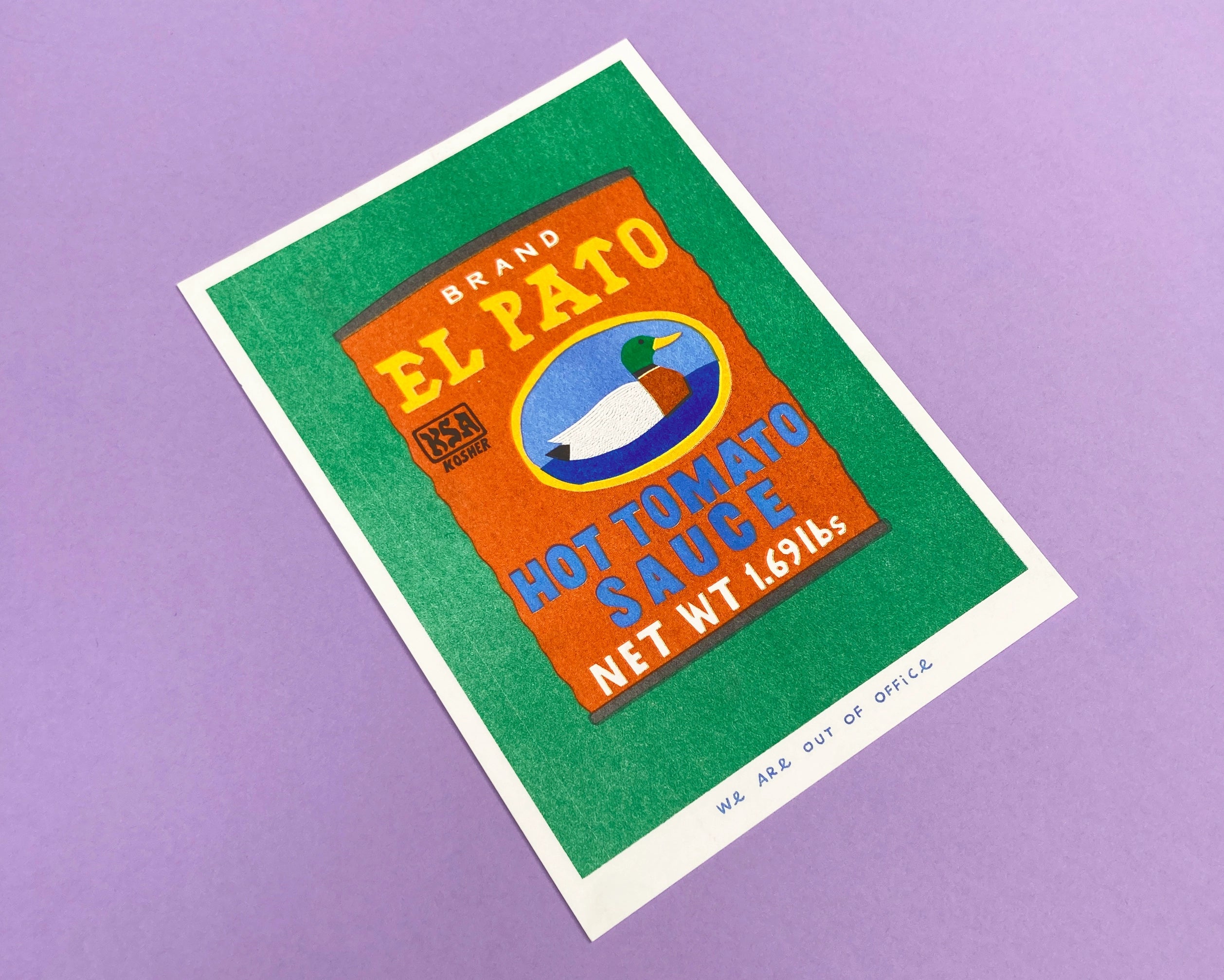 El Pato Risograph Print