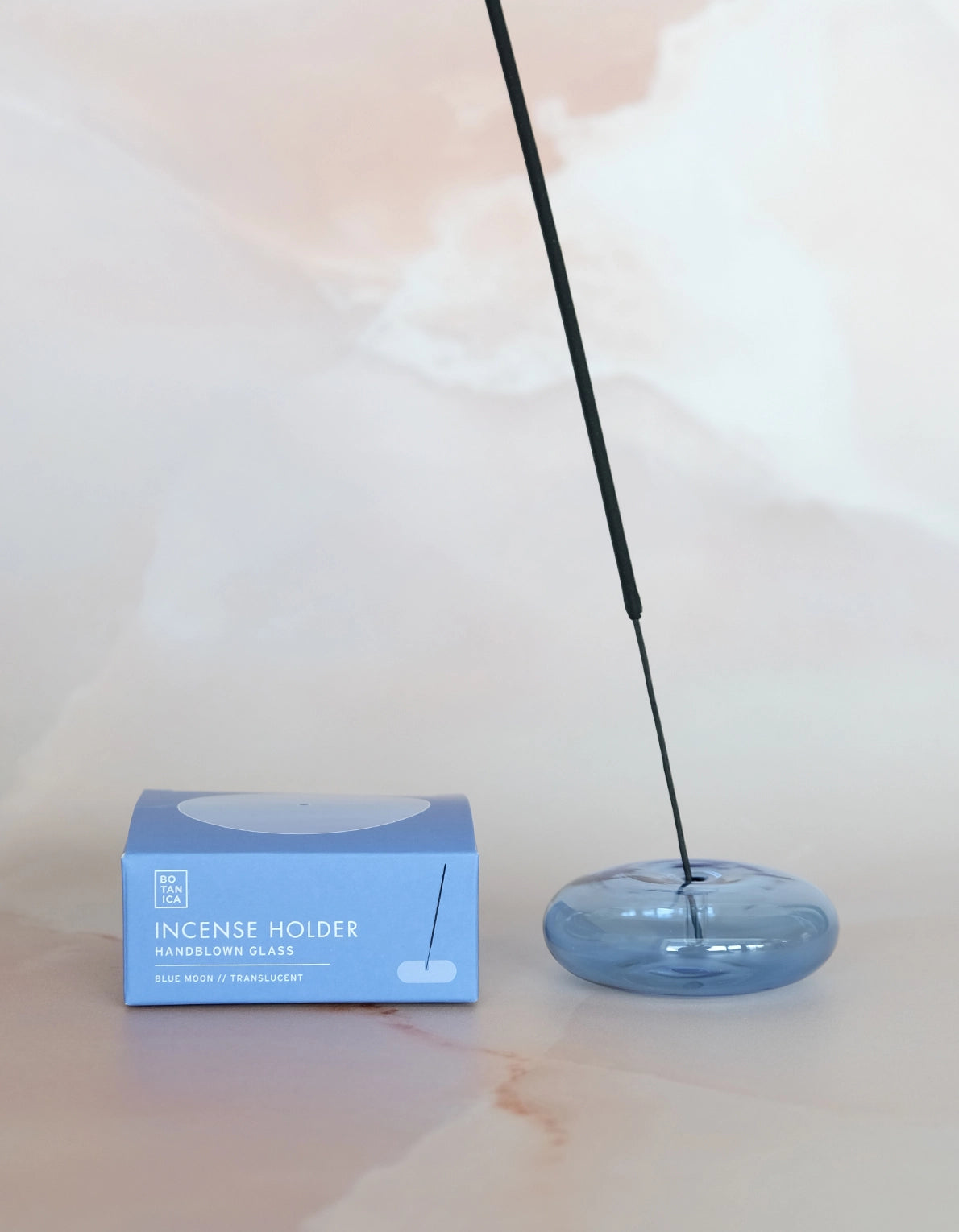 Glass Bubble Incense Holder - Blue Moon