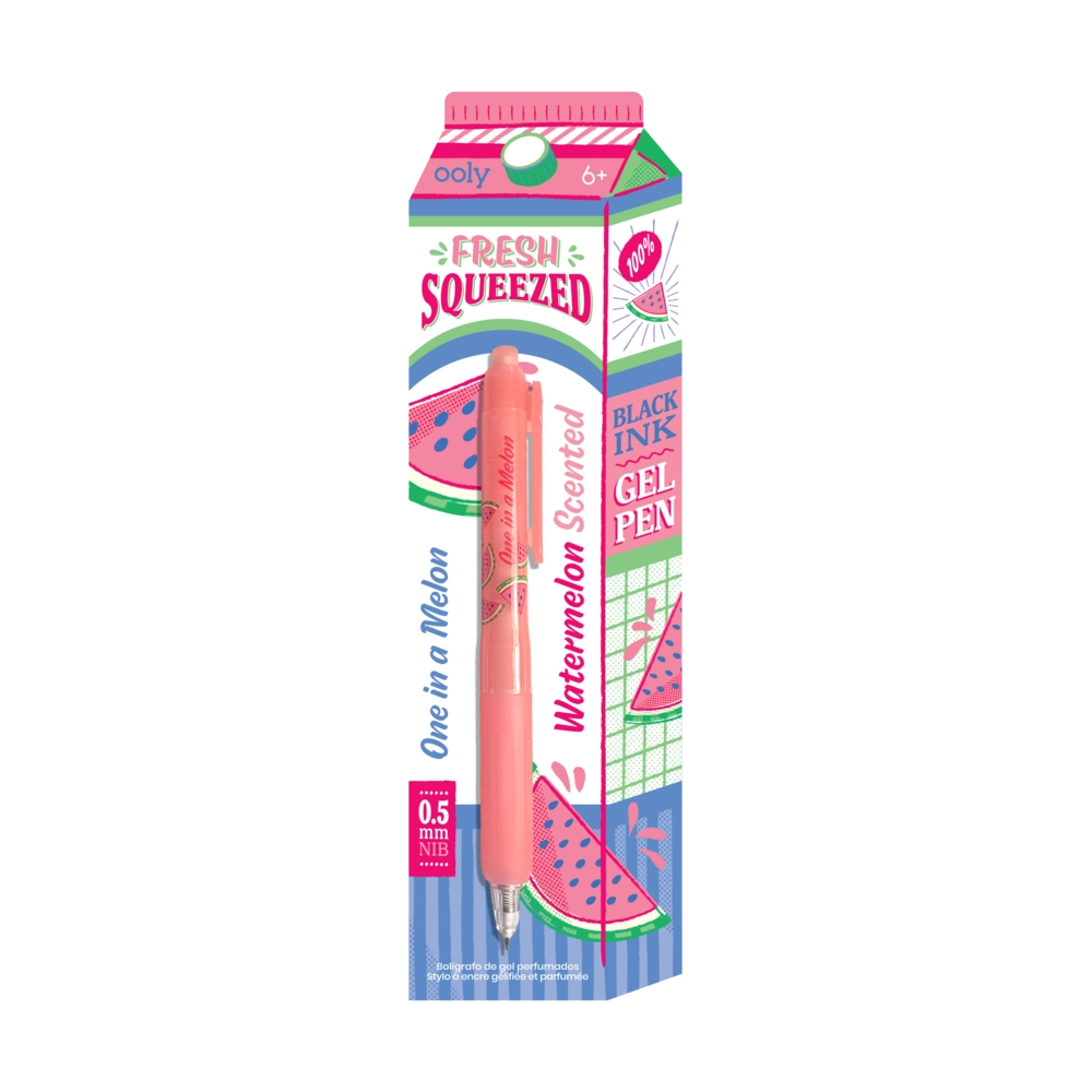 Fresh Squeezed Black Ink Scented Gel Pen - Watermelon