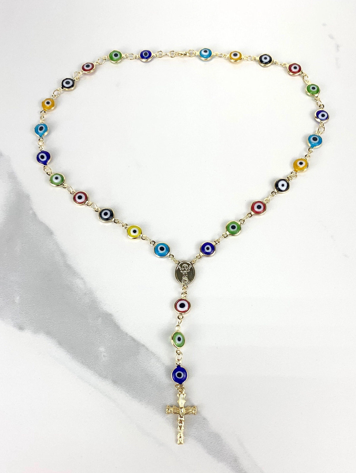 18k Gold Filled Evil Eye Rosary
