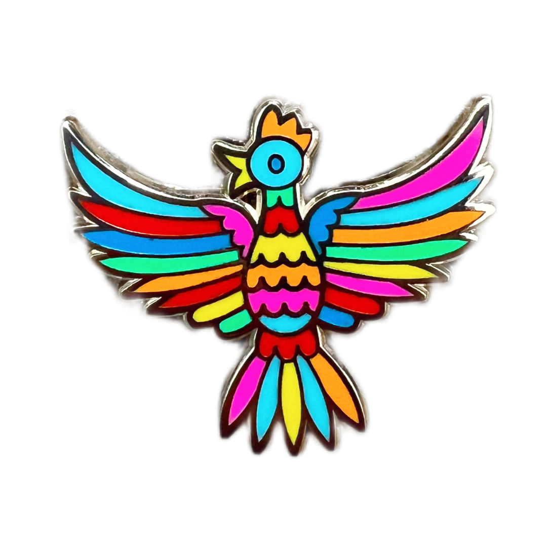 Otomi Bird Enamel Pin