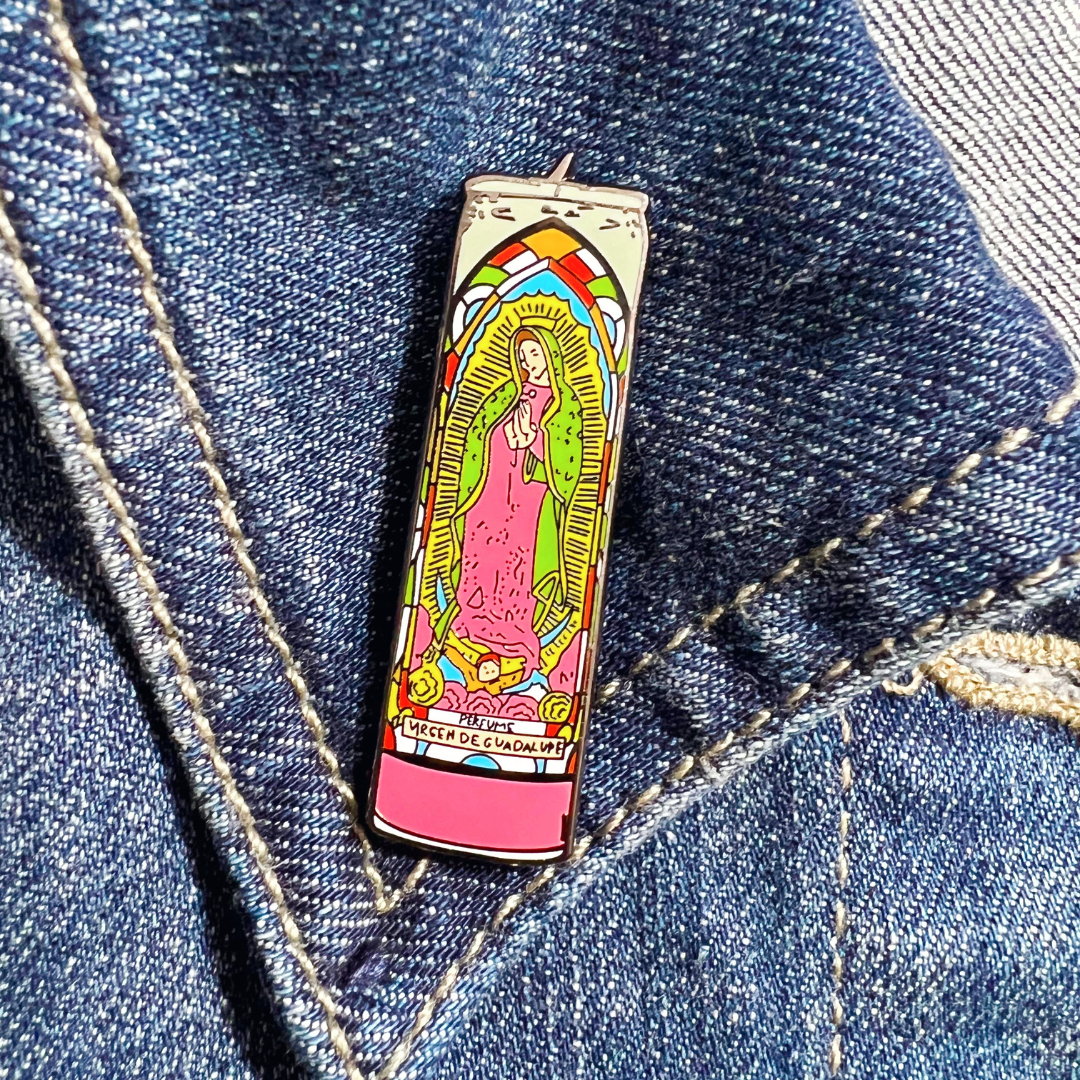 Prayer Candle Enamel Pin