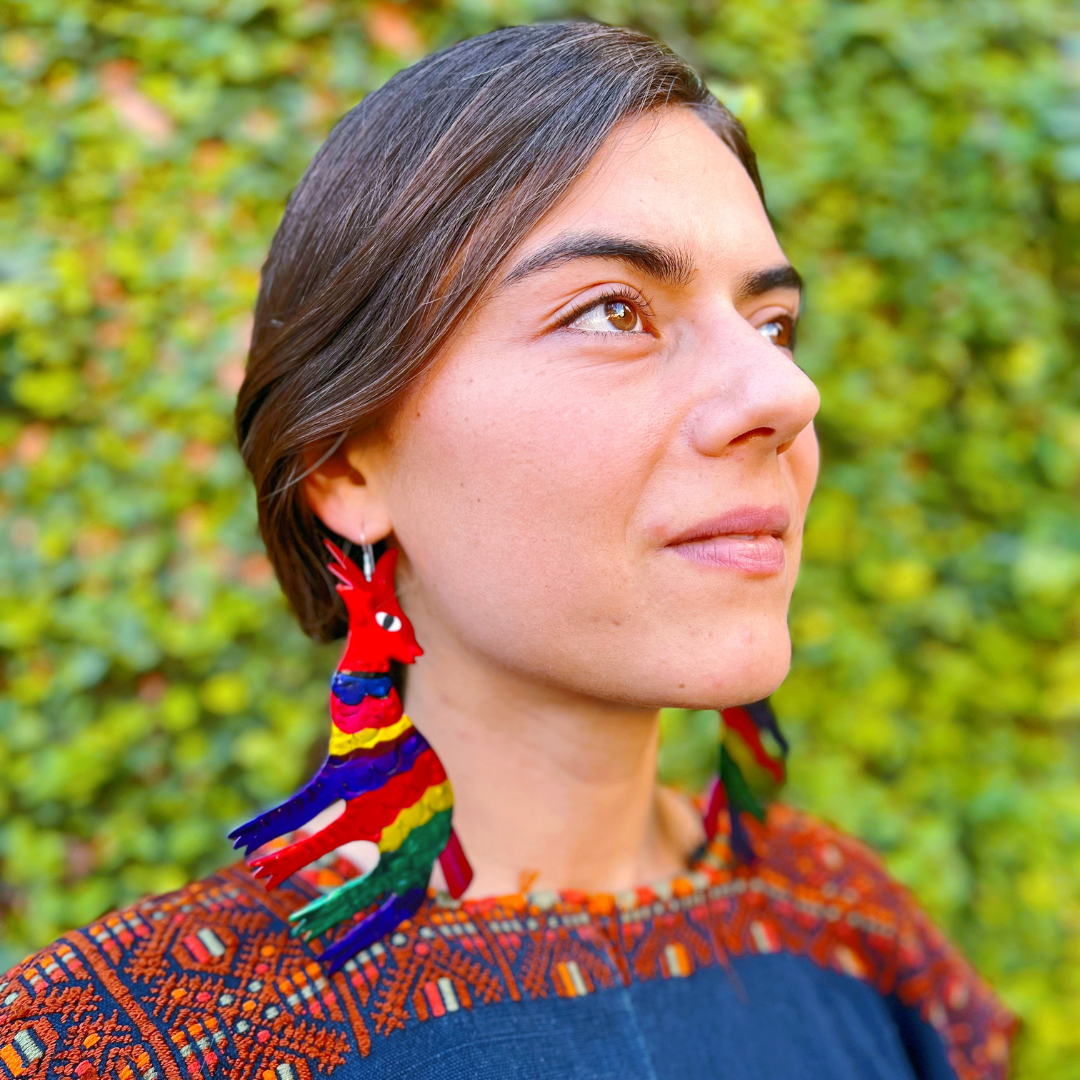 Colorful Deer Statement Earrings