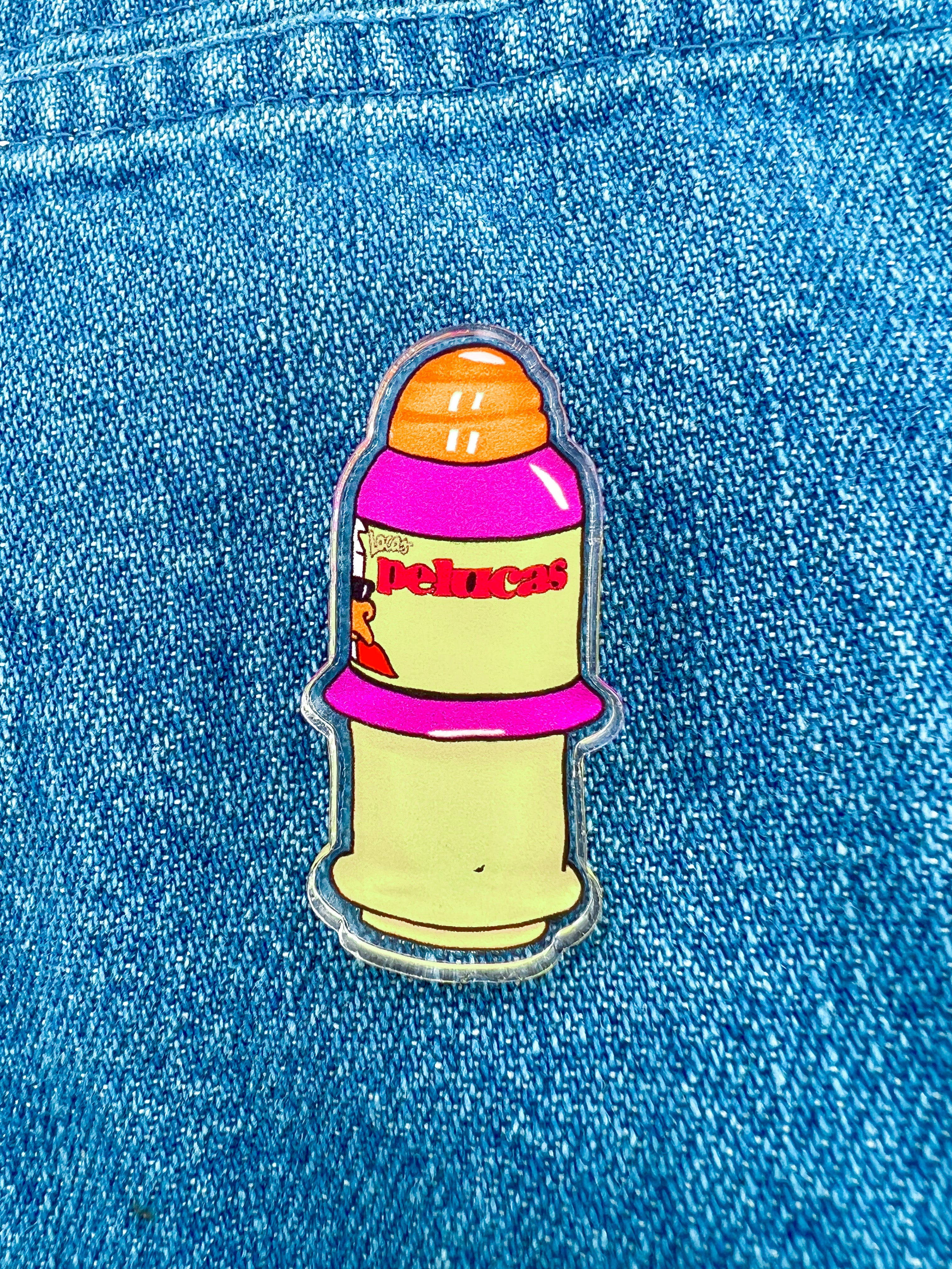 Pink Lucas Acrylic Pin