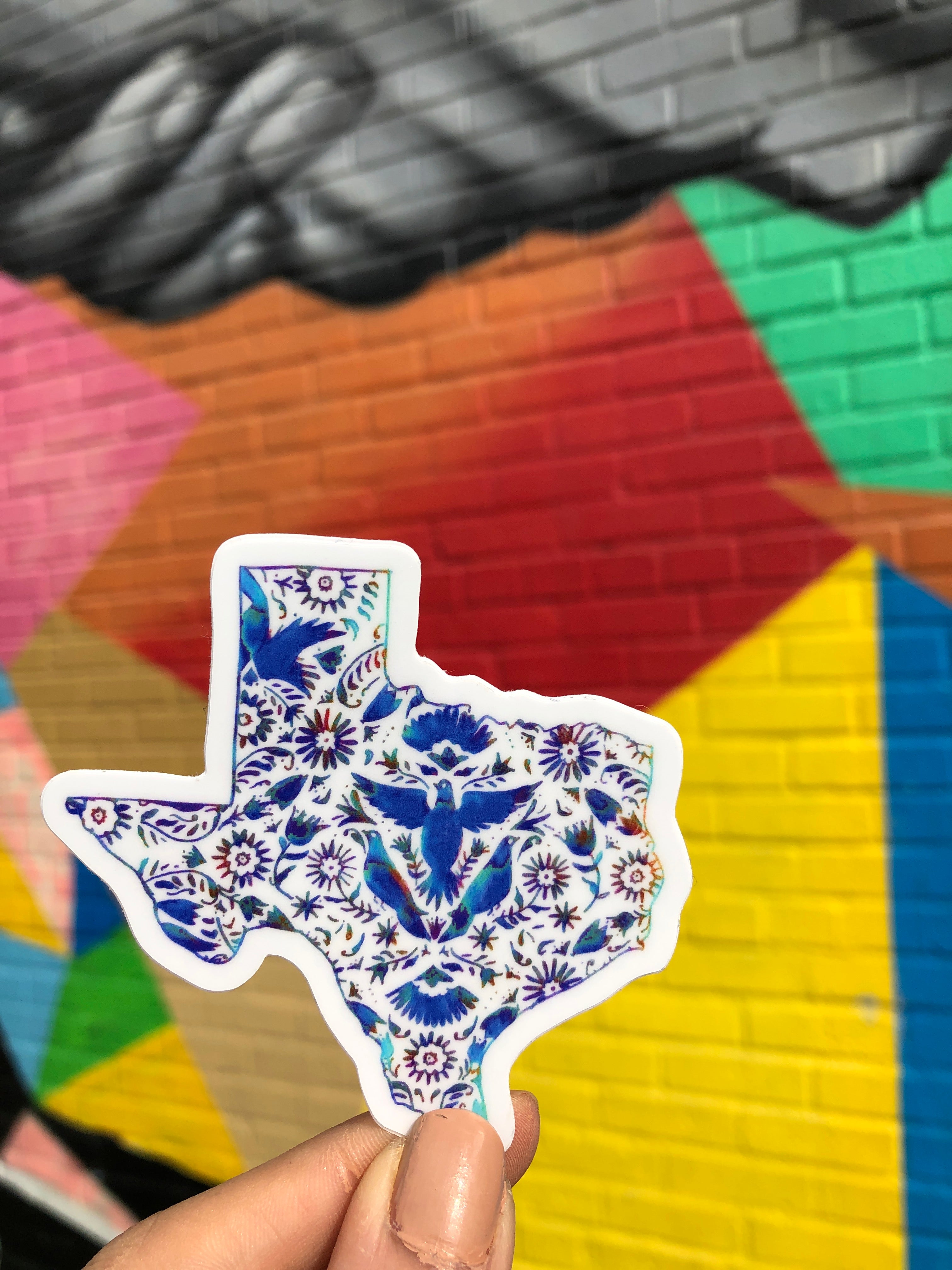 Blue Otomi Texas Sticker