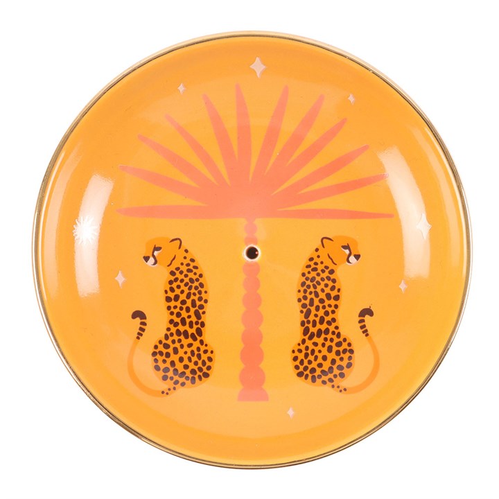 Leopard Palm Incense Holder Plate
