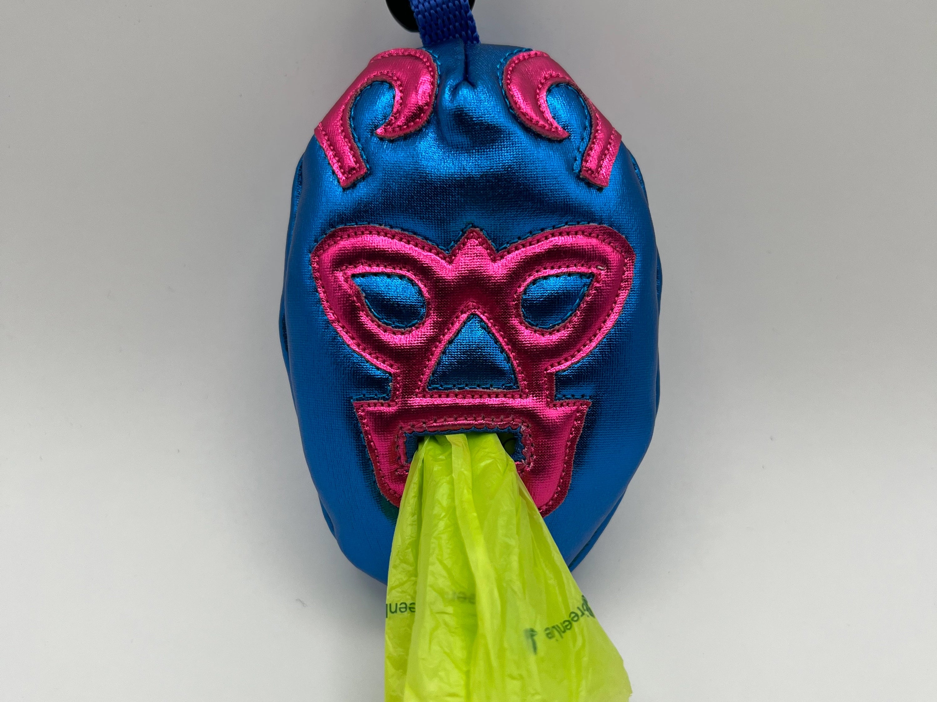 Luchador Doggy Poop Bag - Blue