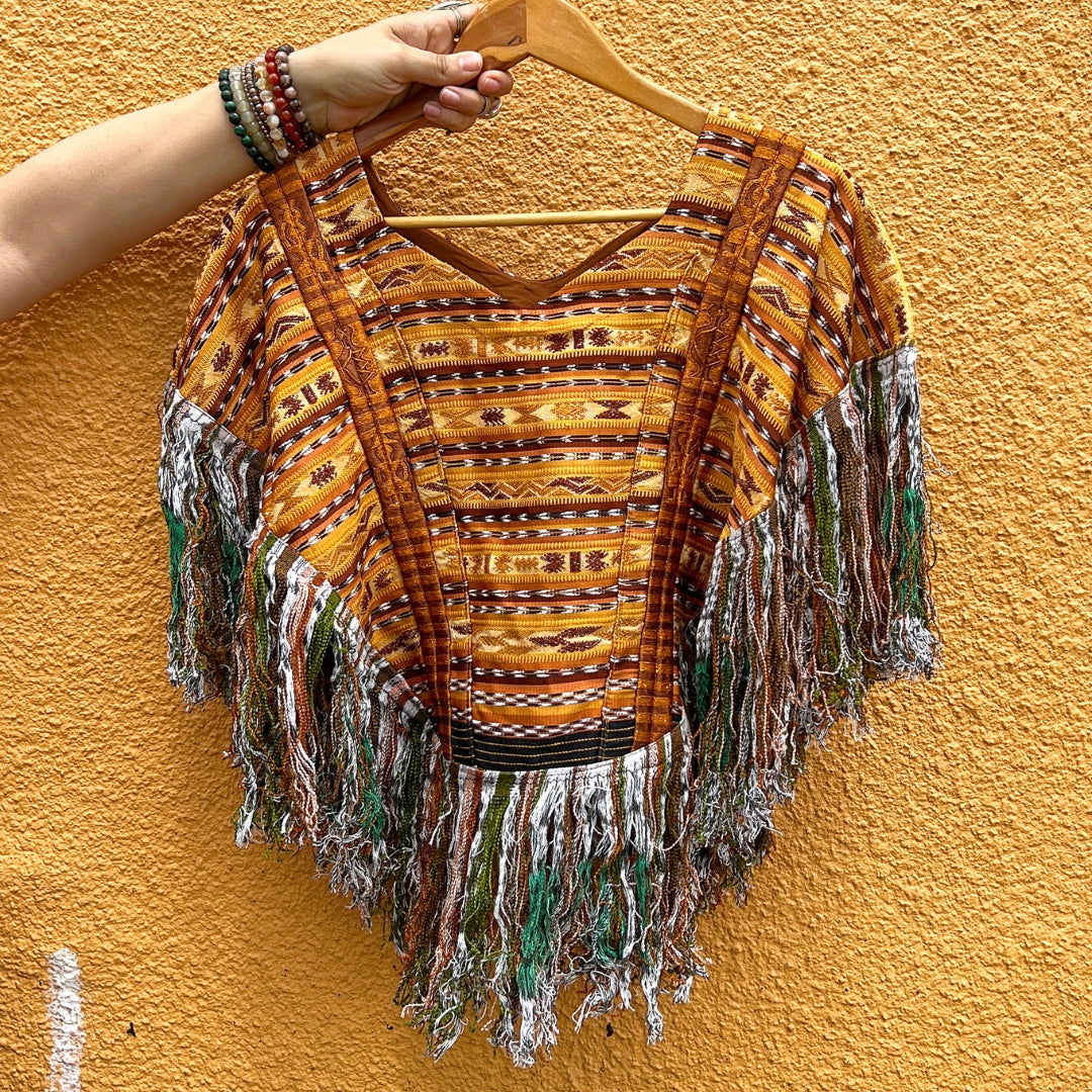 Embroidered Cape: Golidish Tan