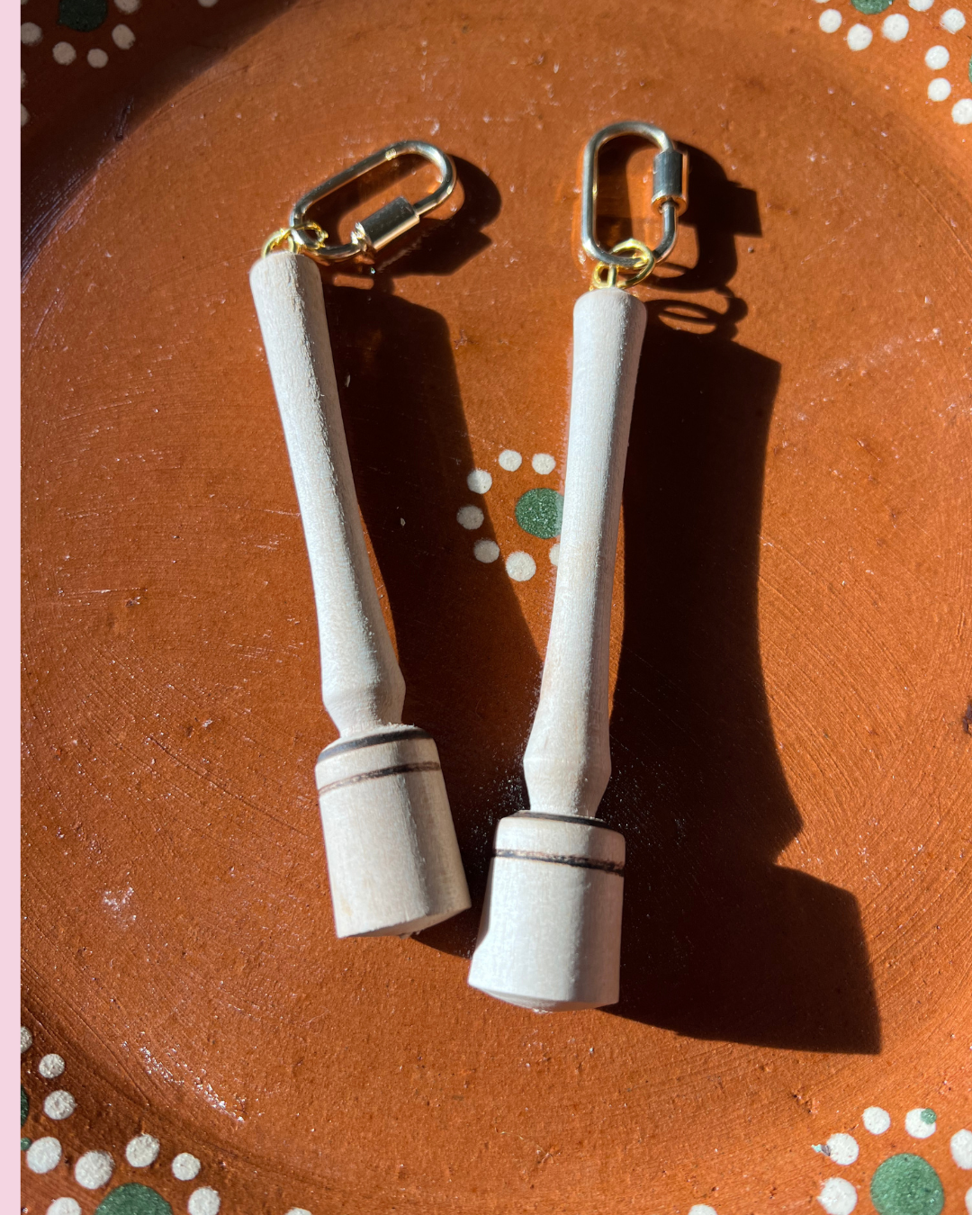 Mexican Wooden Utensils Bag Charms