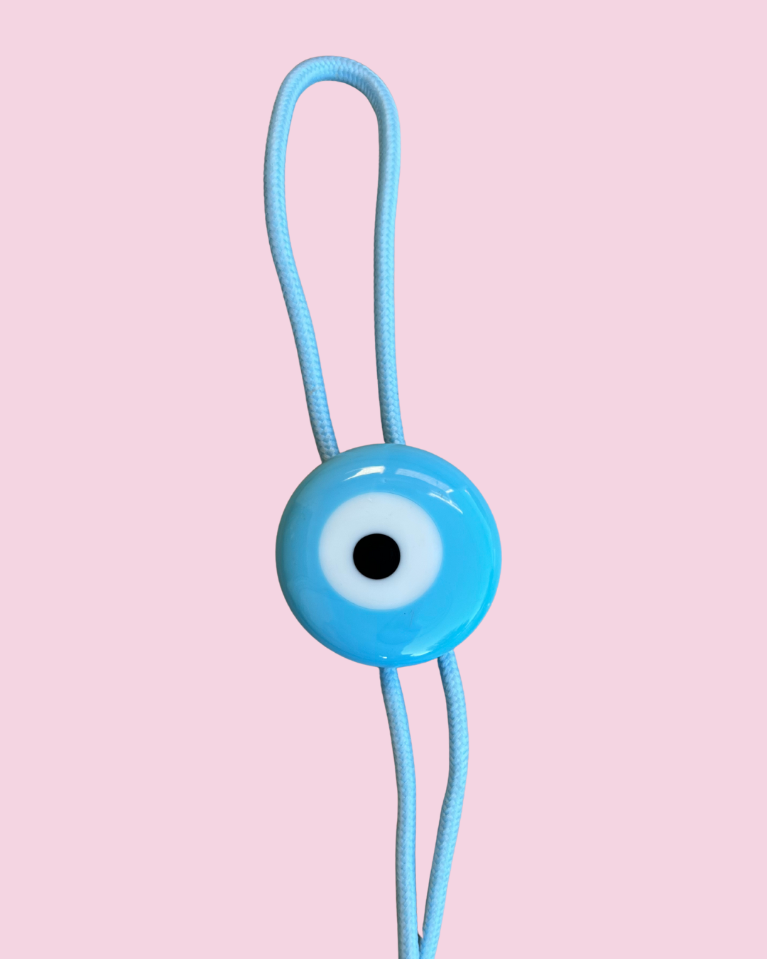 Light Blue Evil Eye Bolo Tie