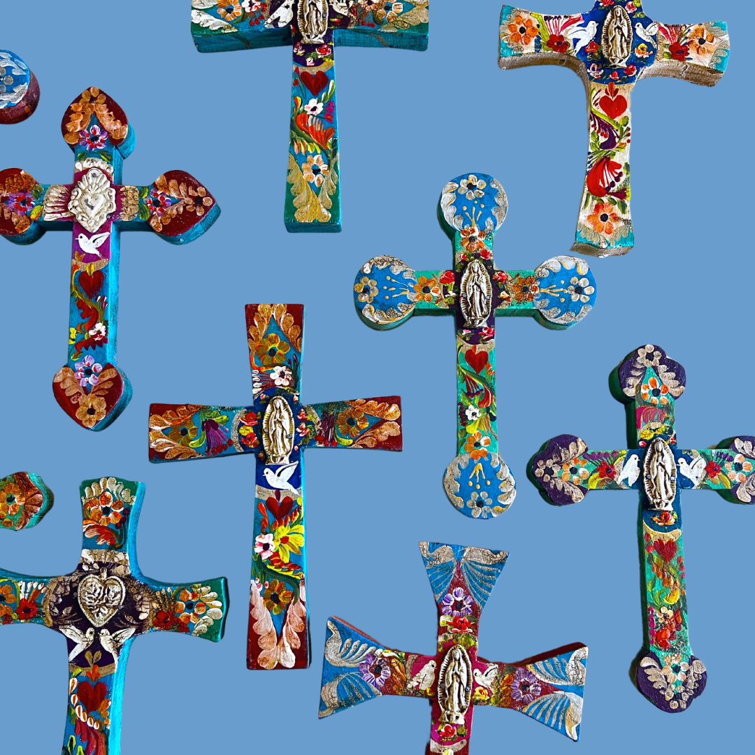 Small Hand-Painted Cross (Style 6)