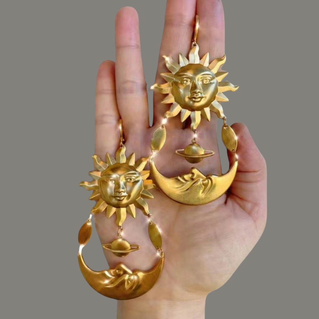 Sun & Moon Statement Earrings