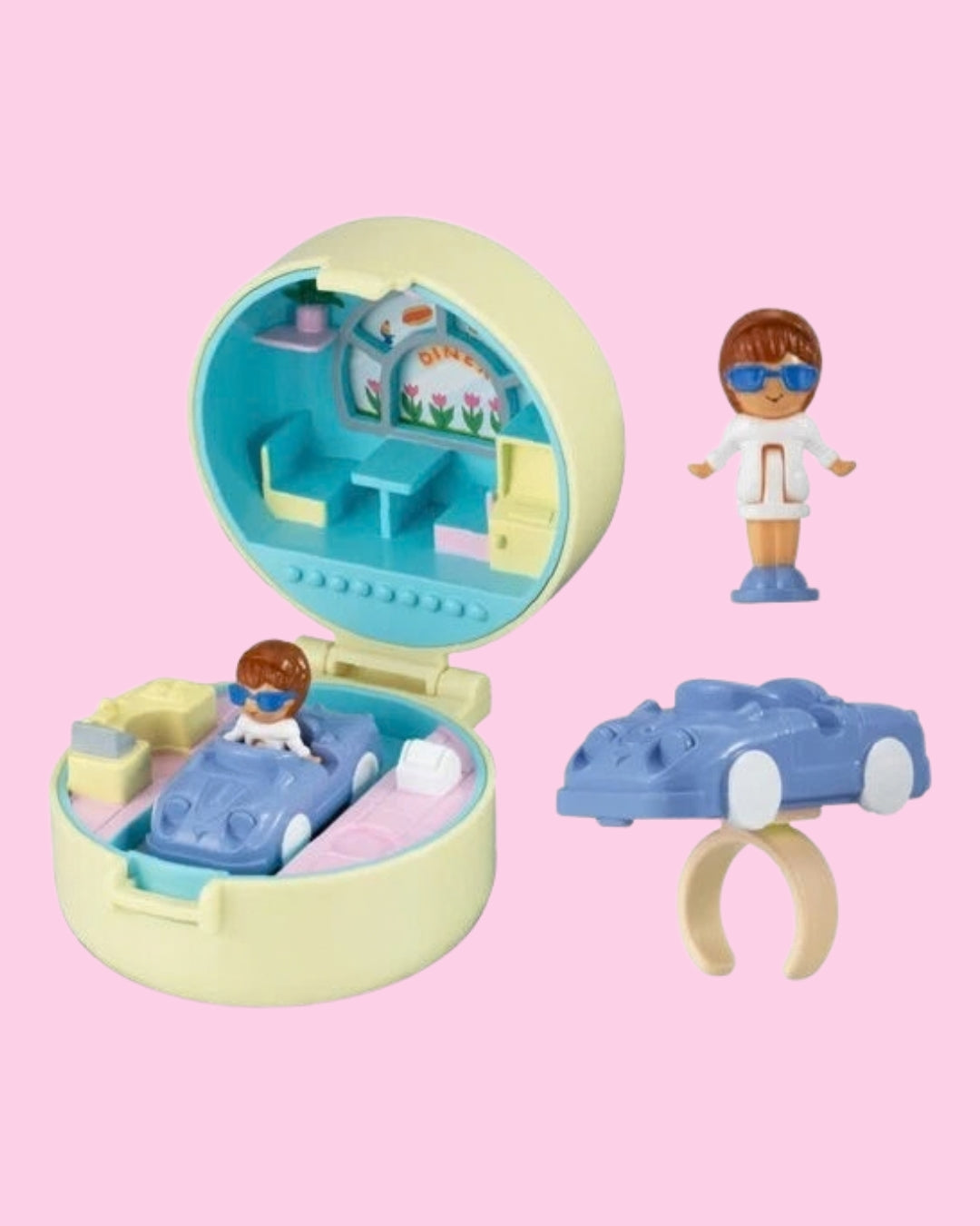 Official Polly Pocket Mini Ring Compact