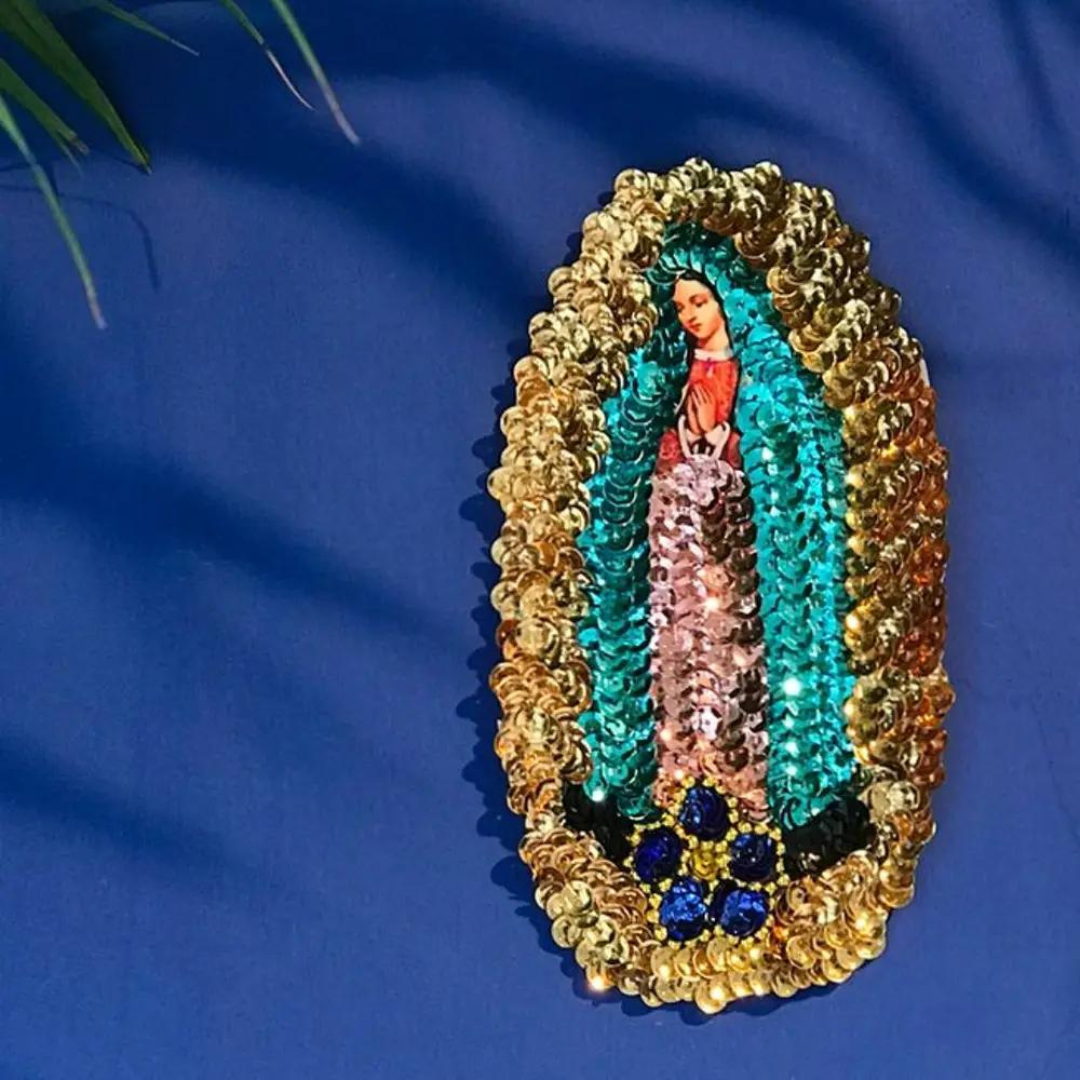 Virgin of Guadalupe Sequin Patch