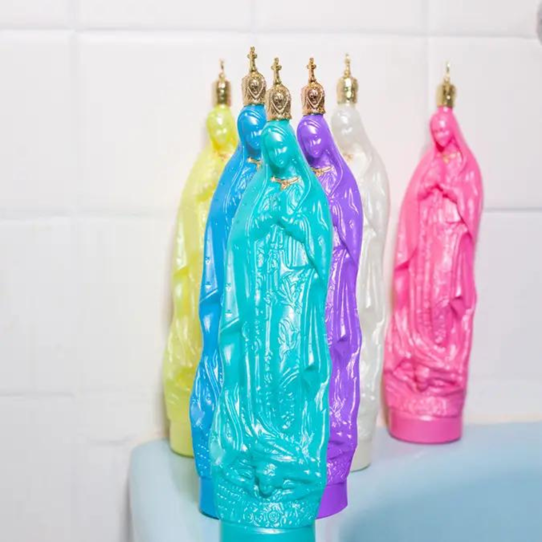 Colorful Virgin de Guadalupe Bottle