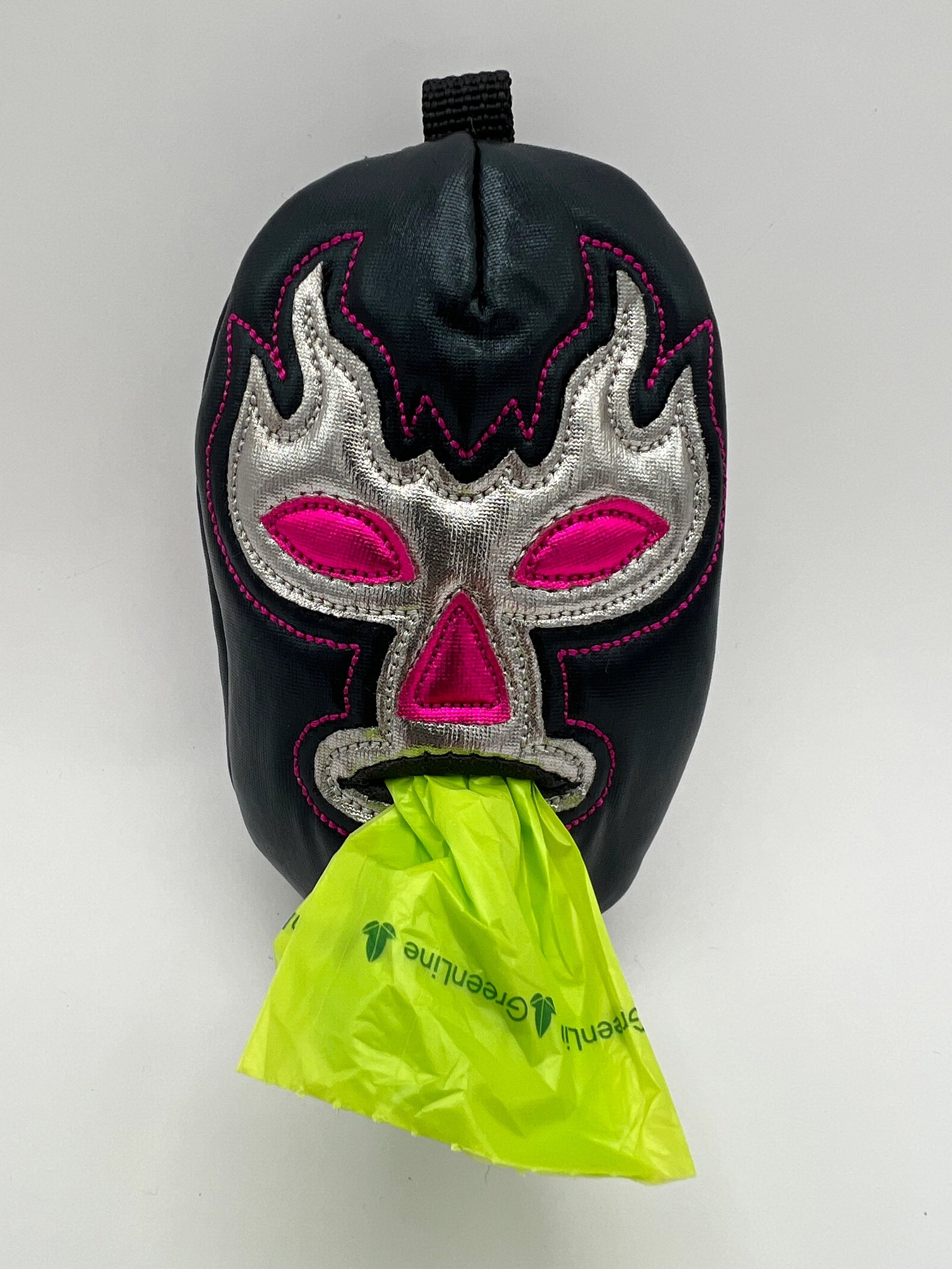 Luchador Doggy Poop Bag - Black