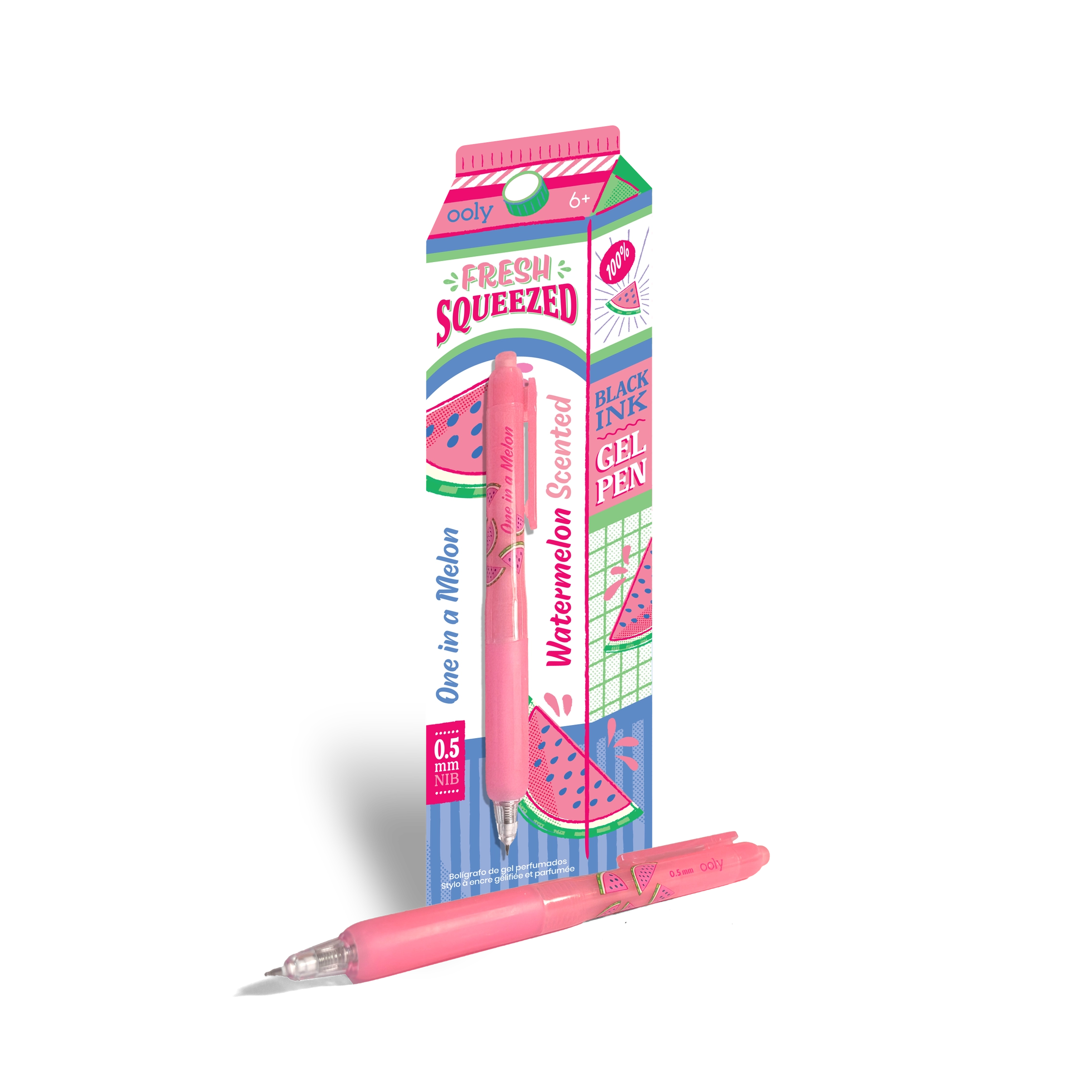 Fresh Squeezed Black Ink Scented Gel Pen - Watermelon