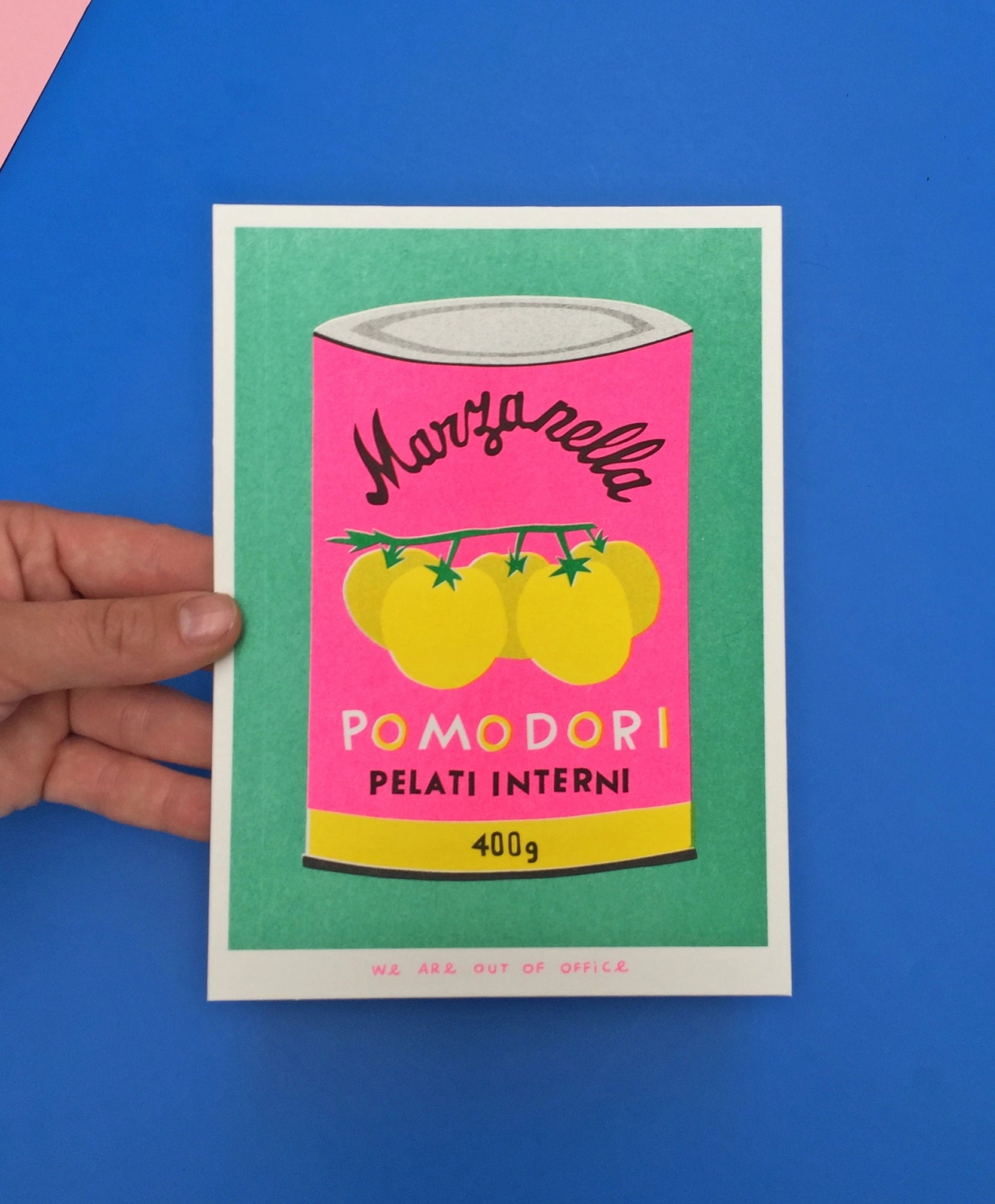 Can of Pomodori Risograph Print