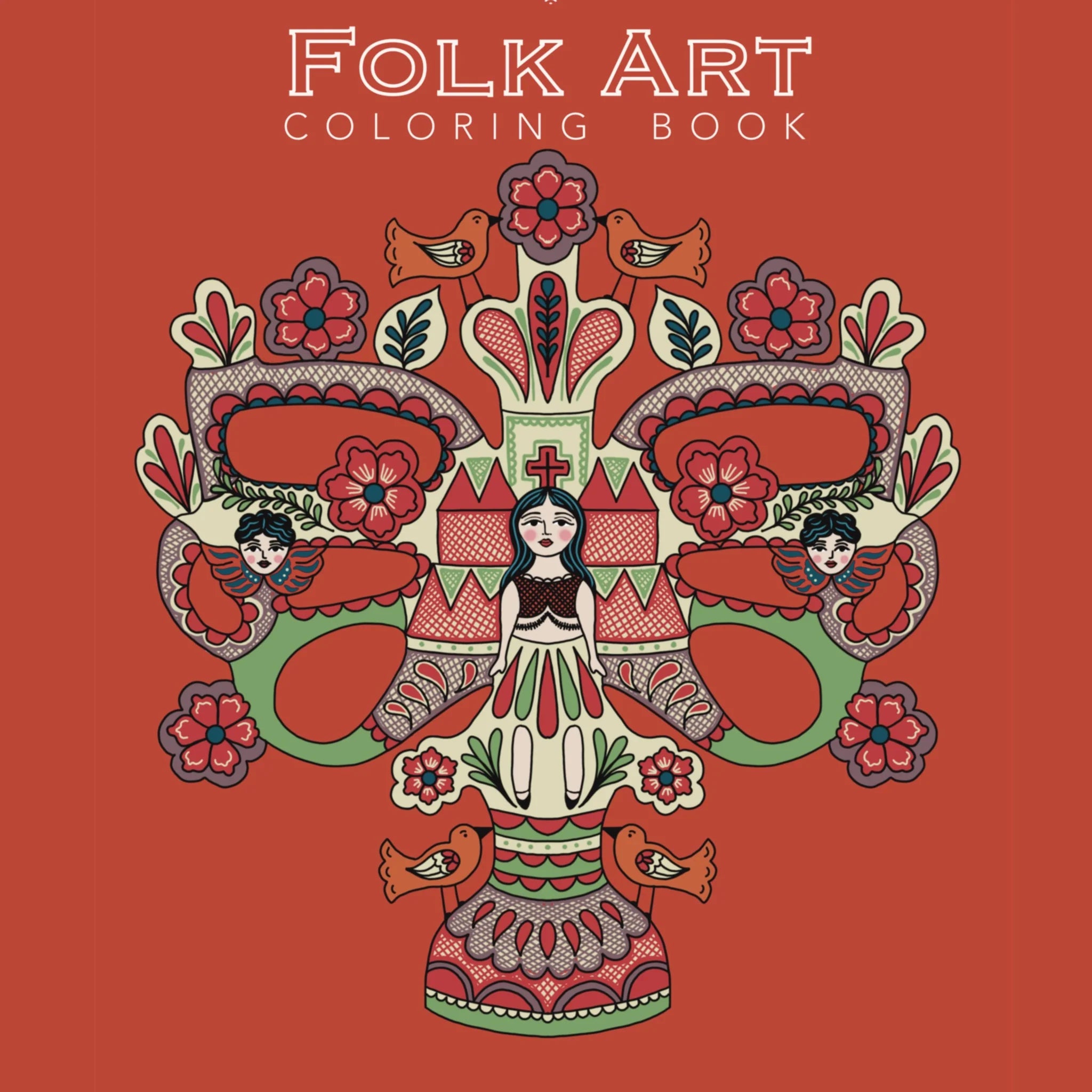 Folk Art Coloring Book