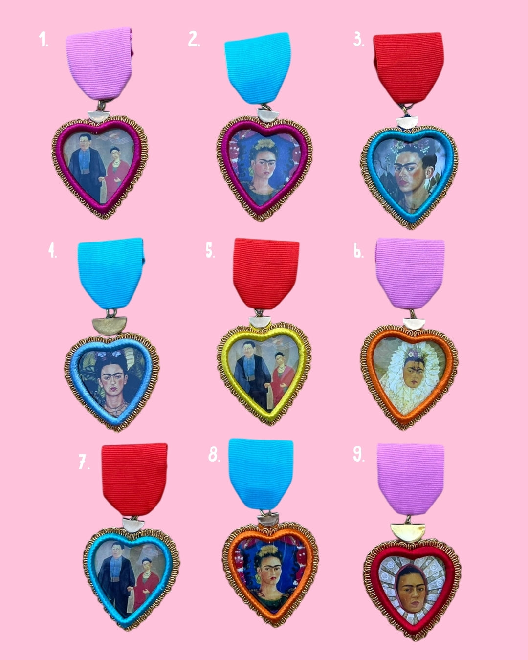 Frida Corazones Fiesta Medals