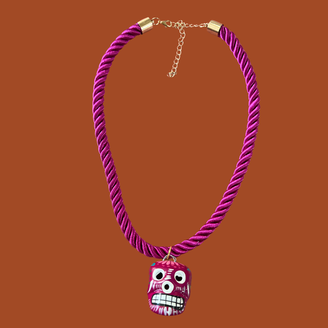 Dia de Los Muertos Skull Cord Fuchsia