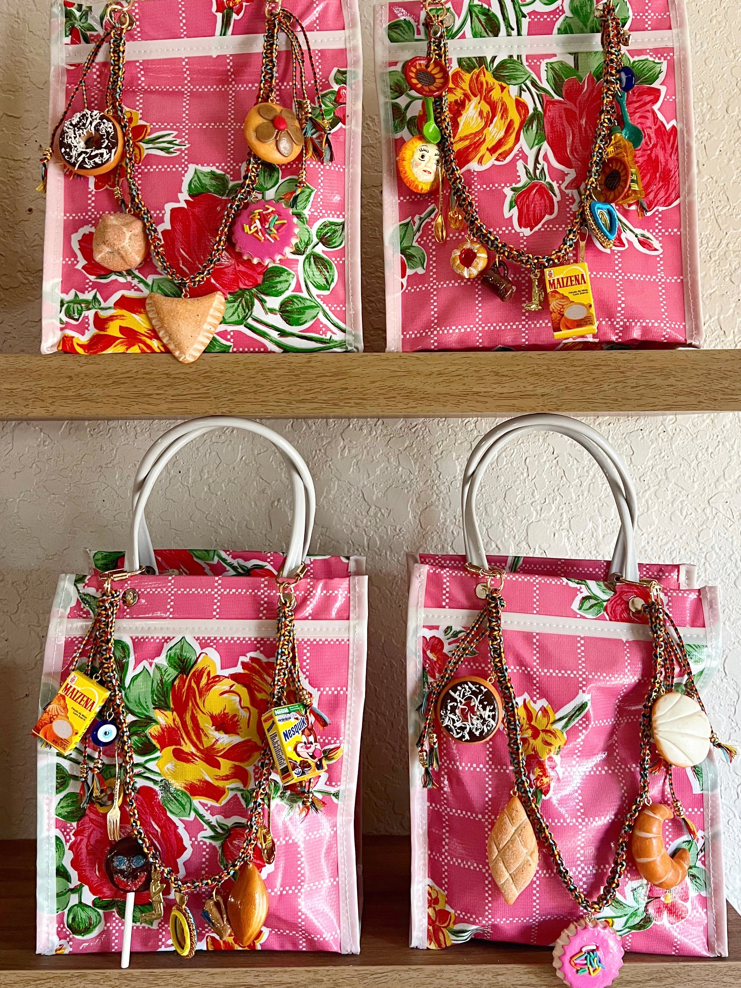 Mini Pink Oilcloth Bag