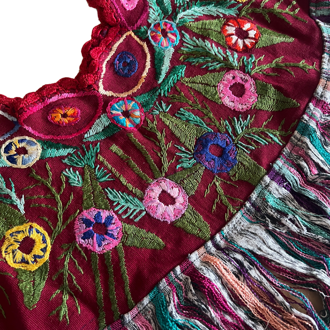 Embroidered Cape: Flowers & Ojitos