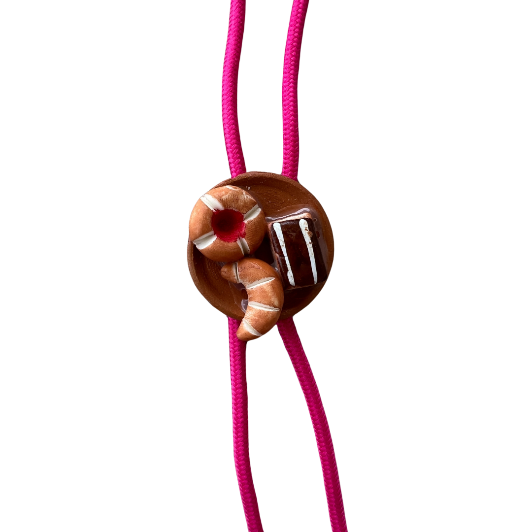 Pan Dulce Hot Pink Bolo Tie