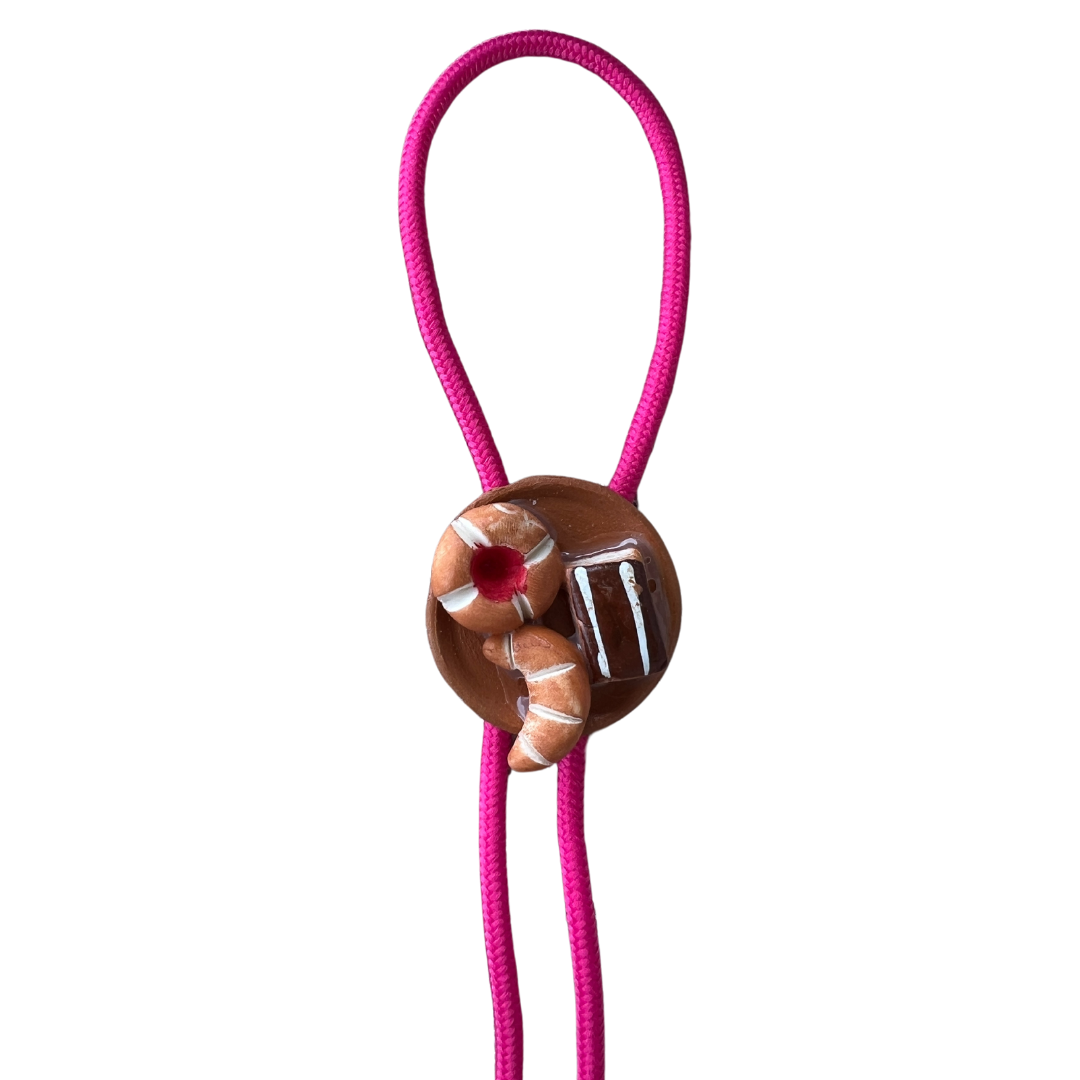 Pan Dulce Hot Pink Bolo Tie