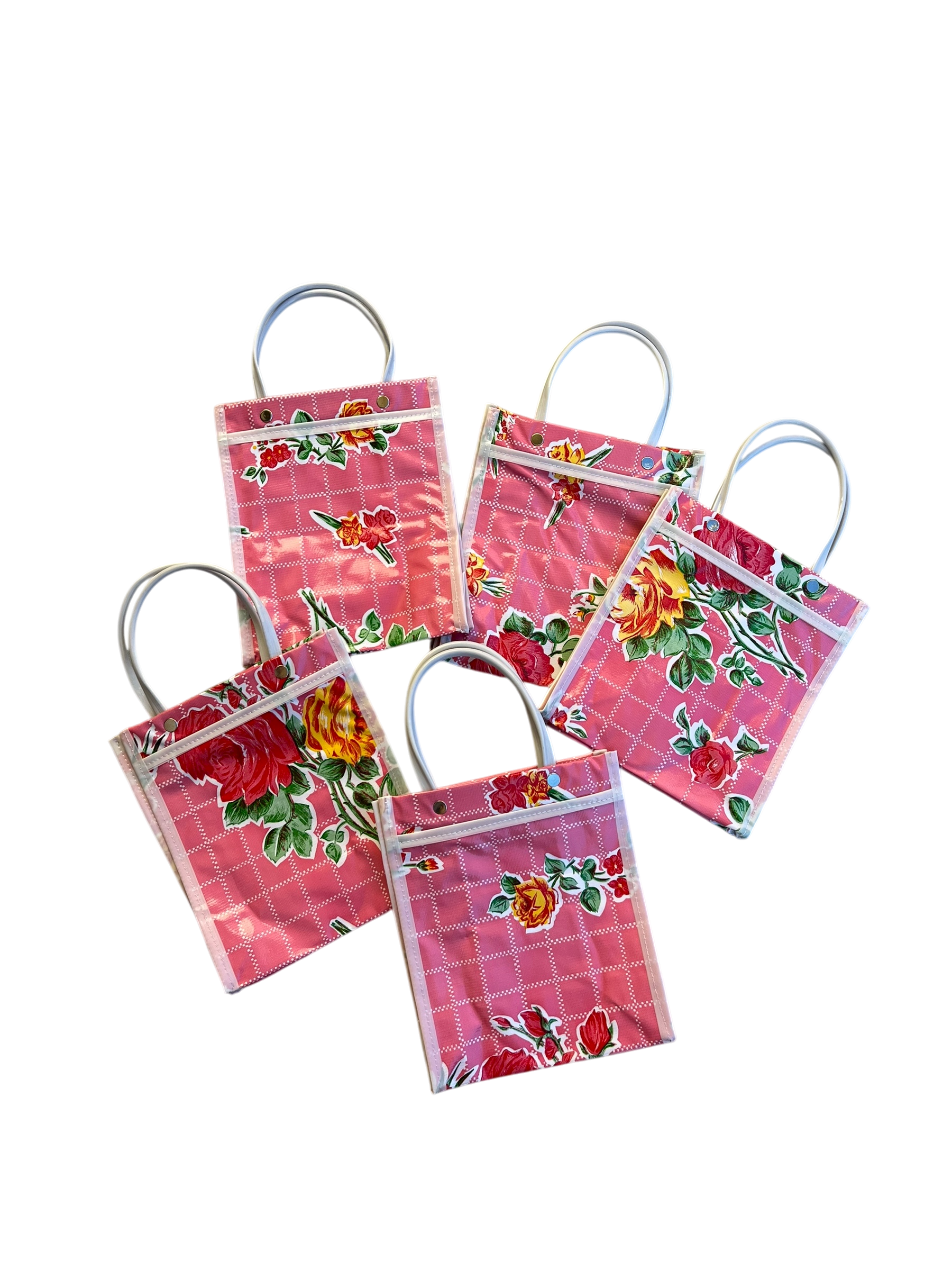 Mini Pink Oilcloth Bag