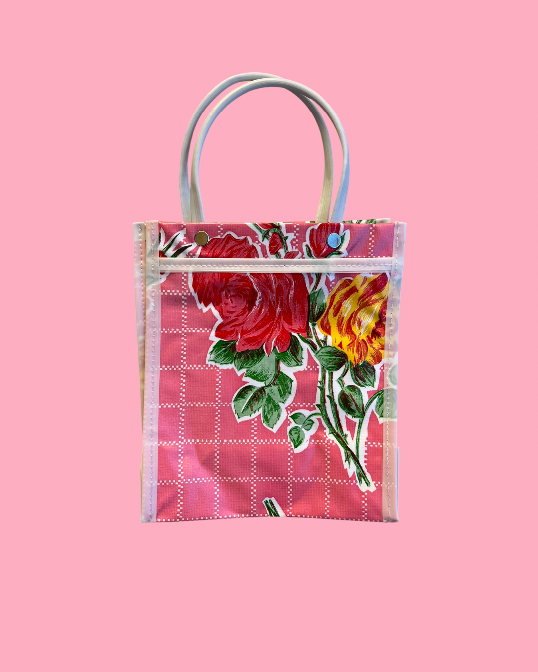 Mini Pink Oilcloth Bag